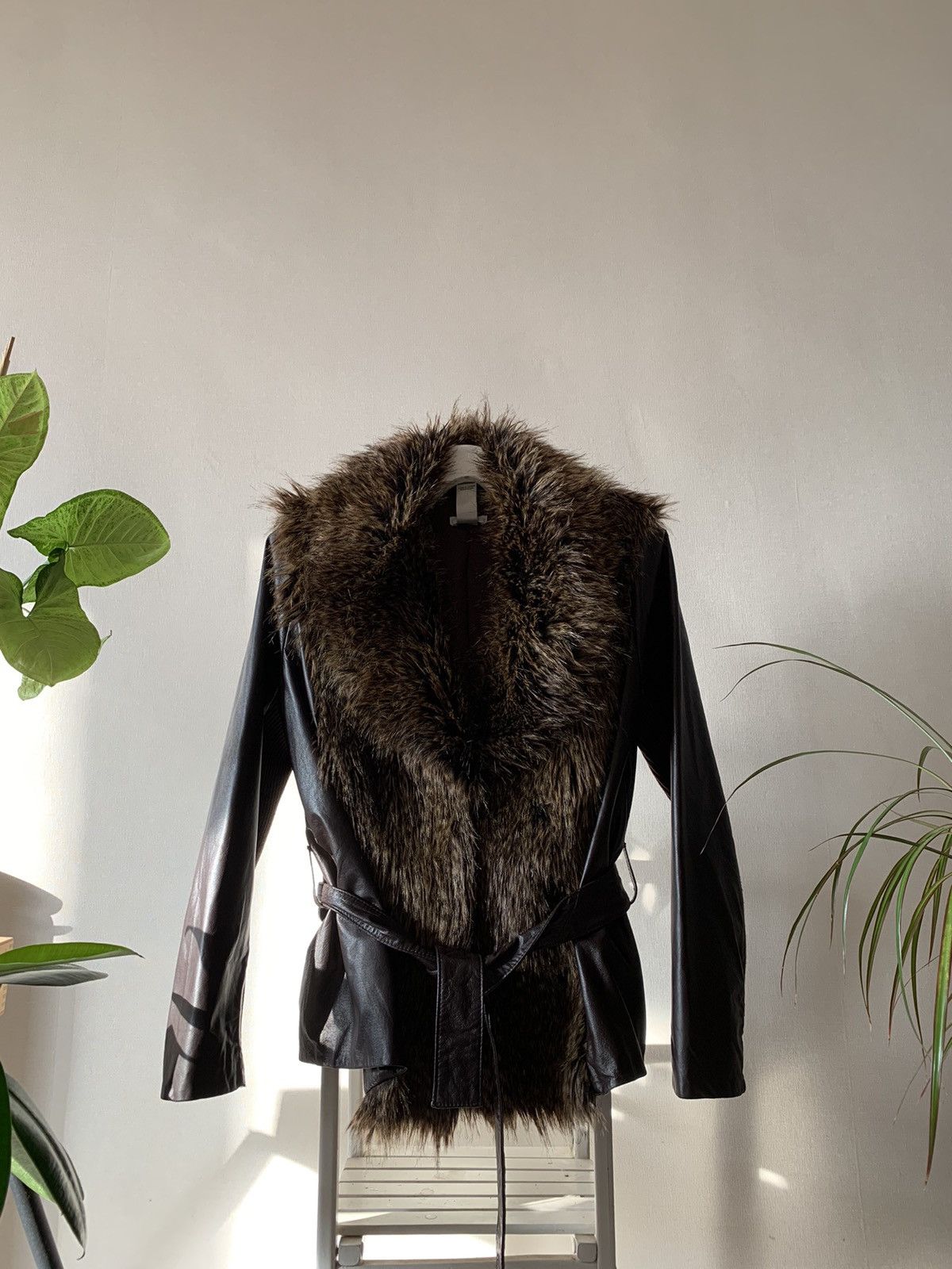 Hysteric Glamour Y2K Vintage Faux Fur Chocolate Leather Jacket ysl gucci Size L / US 10 / IT 46 - 1 Thumbnail
