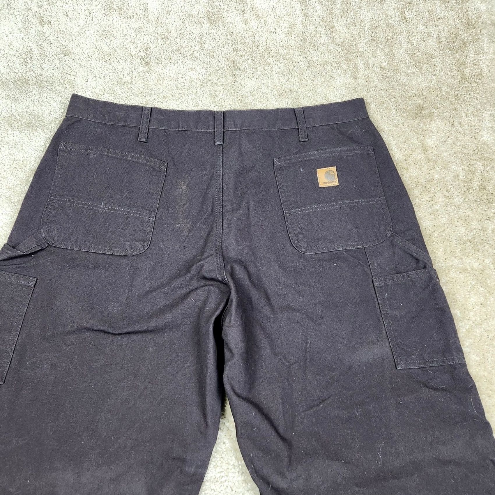 Carhartt VINTAGE Carhartt Pants Mens Carpenter Canvas Wide-Leg 30x40 Brown Duck Washed Utility Work B121 Size US 40 / EU 56 - 5 Thumbnail