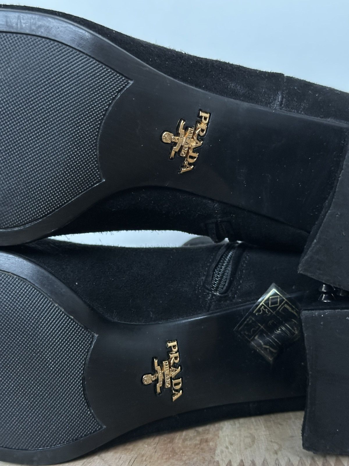 Designer × Prada Prada suede Boots with studs Size US 5.5 / IT 35.5 - 10 Thumbnail
