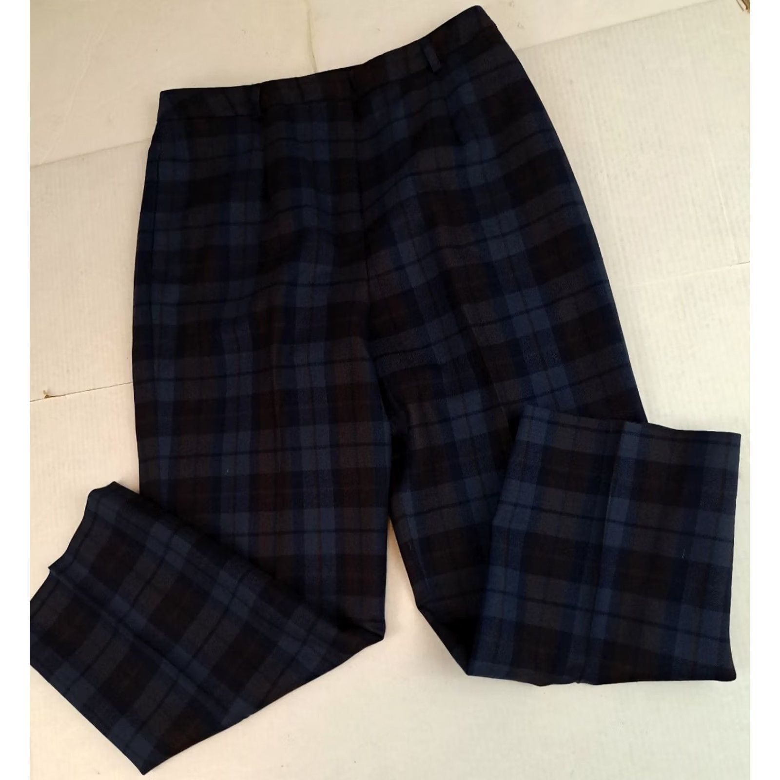 Pendleton VINTAGE Pendleton Wool Pants size 14 Blue Plaid Golf USA Woman Size 36" / US 14 / IT 50 - 3 Thumbnail