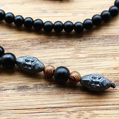 Jewelry Hematite Carving Bead Necklace🔥🔥🔥 Size ONE SIZE - 2 Thumbnail