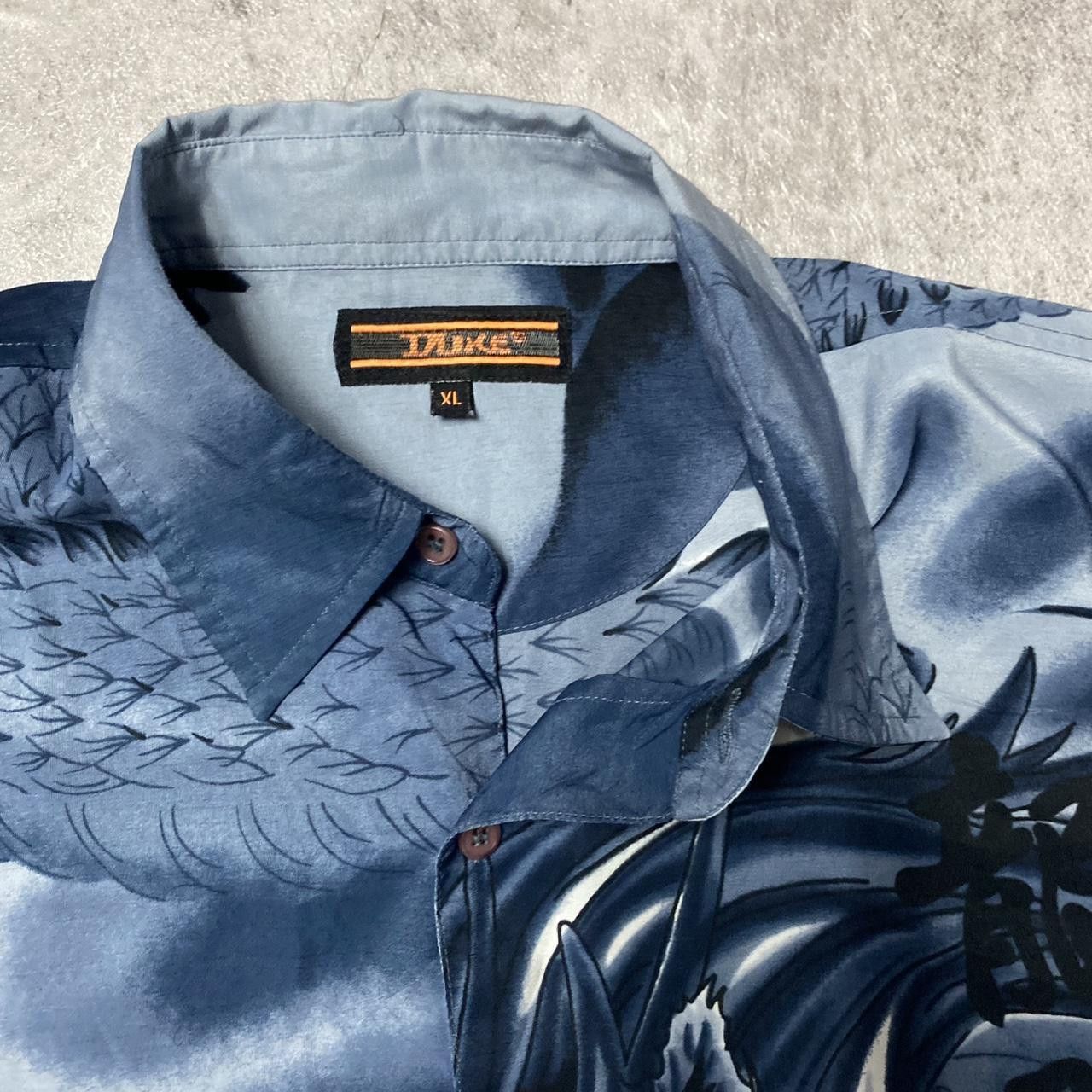 Other Blue and black silk button-up shirt with dragon Size US XL / EU 56 / 4 - 3 Thumbnail