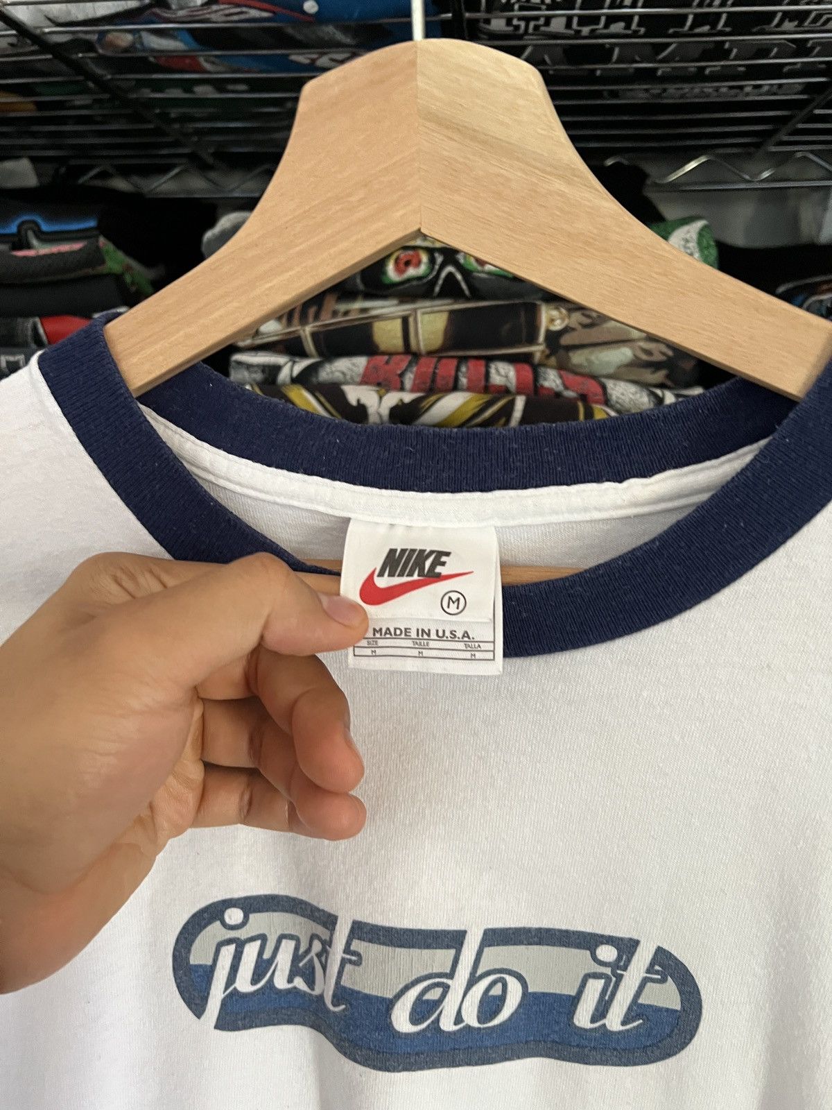 Nike 90s Nike Just Do It Ringer Tee Size US M / EU 48-50 / 2 - 4 Thumbnail
