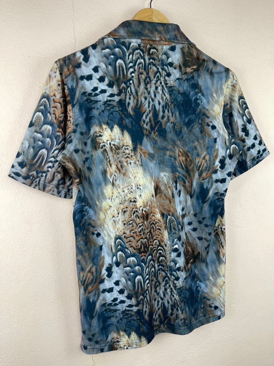 Japanese Brand × Tornado Mart Tornado Mart Lace-Up Feather Pattern Polo Shirt Size US M / EU 48-50 / 2 - 8 Thumbnail