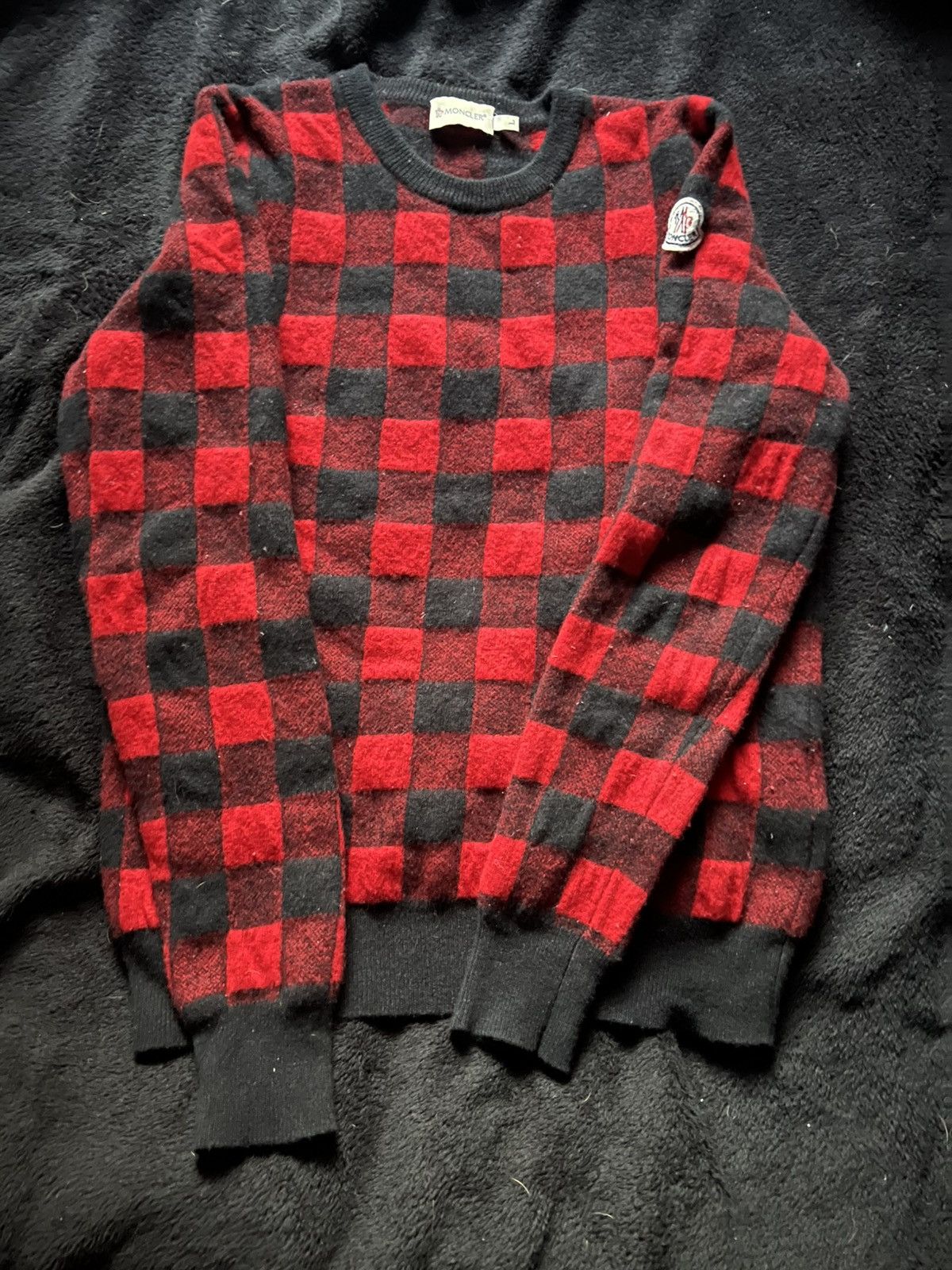 Moncler Vintage Moncler knit plaid sweater Size US S / EU 44-46 / 1 - 1 Thumbnail