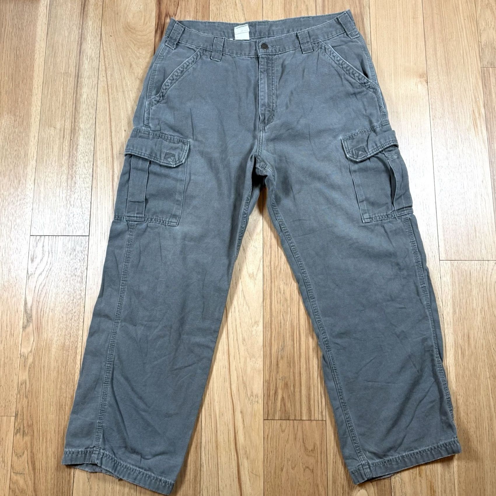 Carhartt VINTAGE Carhartt Pants Mens Green 34x29 Cargo Canvas Dungaree Fit Size US 34 / EU 50 - 2 Thumbnail
