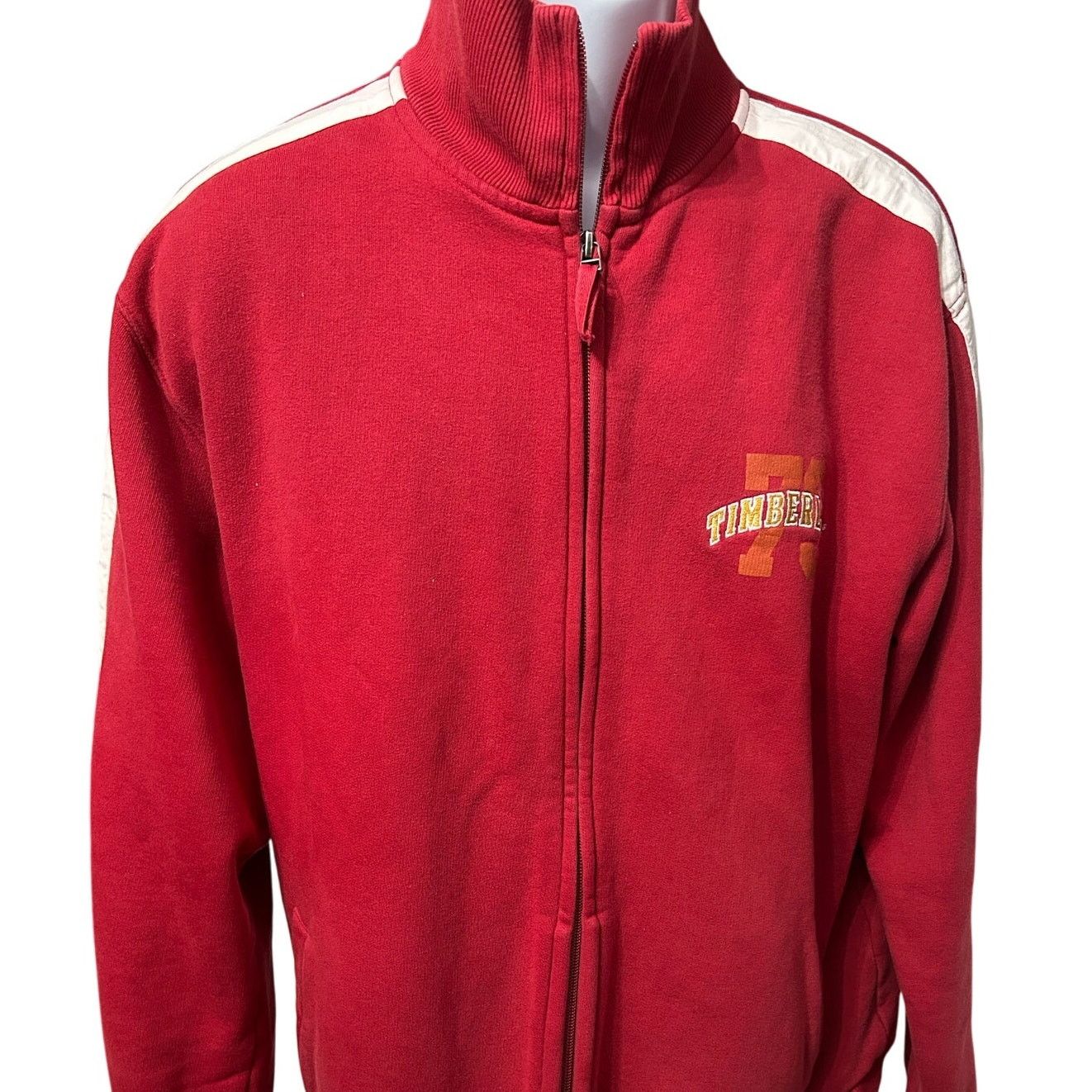 Timberland Vintage Timberland Red Track Jacket Size L Y2K Logo Zip Size US L / EU 52-54 / 3 - 2 Thumbnail