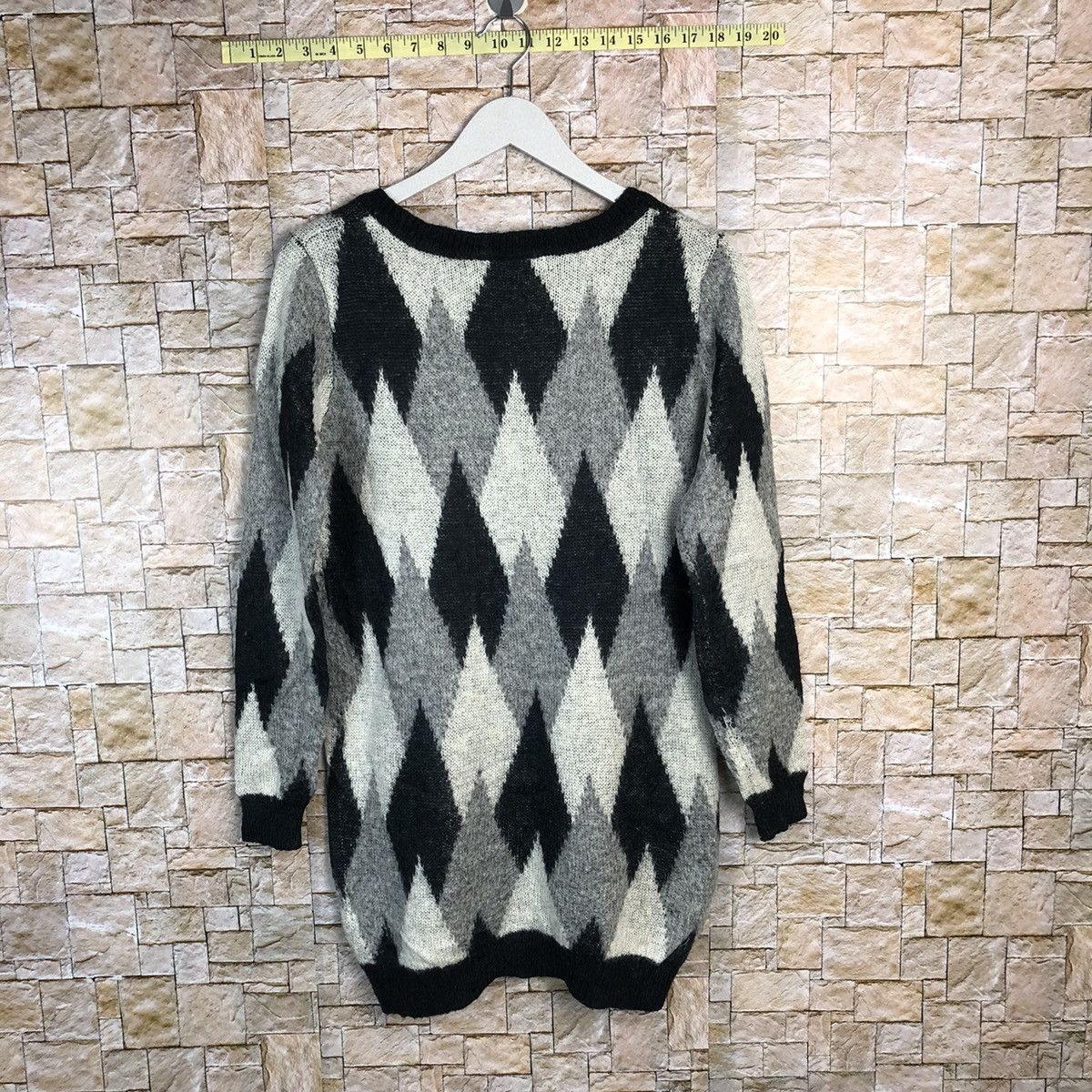 Homespun Knitwear Twhroom Grey Knitwear sweatshirt mohaor #A267 Size US S / EU 44-46 / 1 - 13 Thumbnail