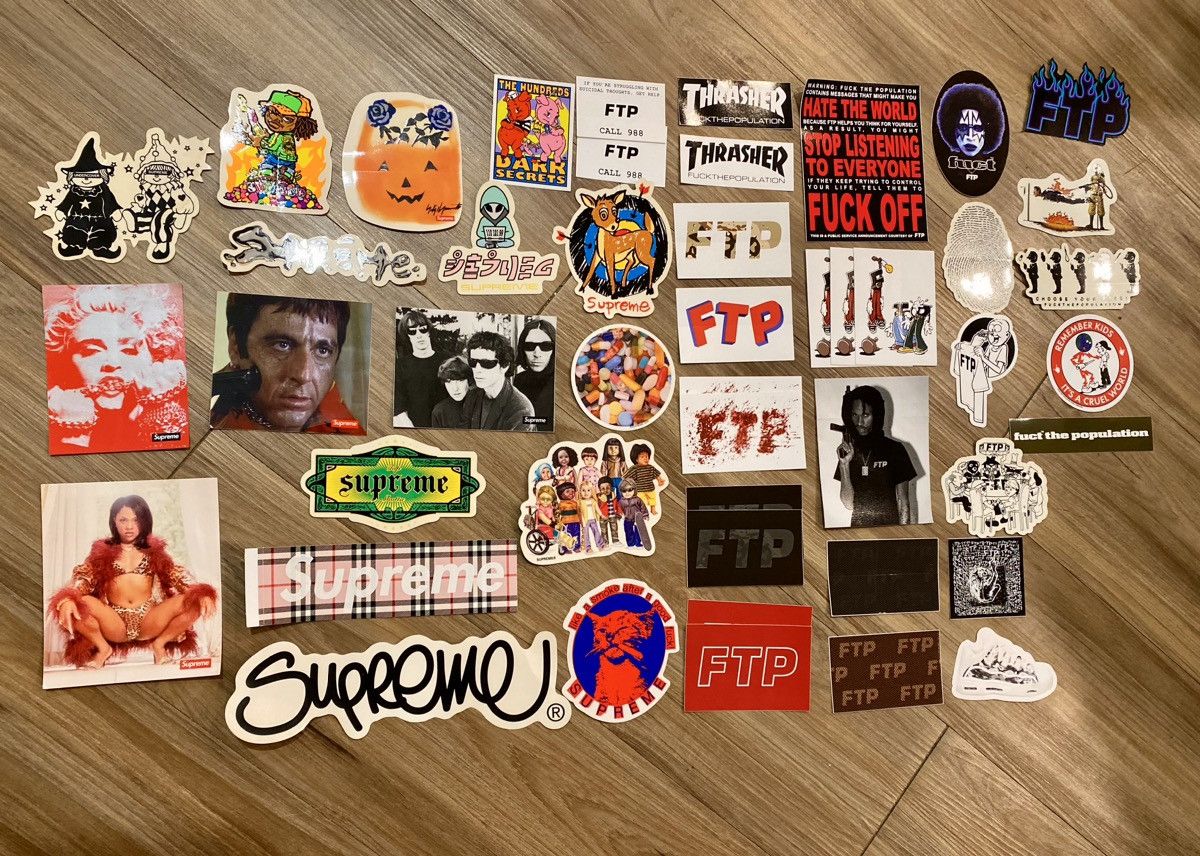 Vintage 90's fuct FTP newest Sticker Set Supreme