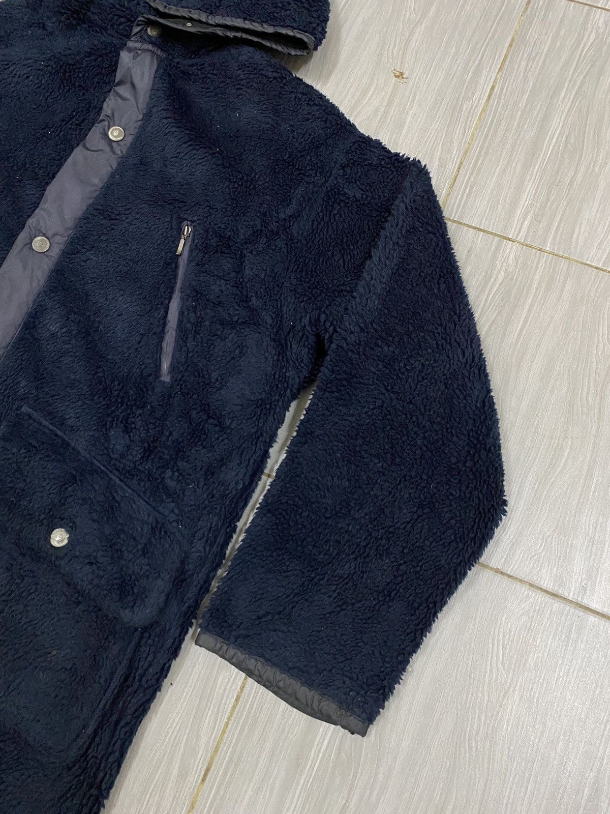 45rpm Rare Vtg 45RPM Long Jacket Fleece Blue Size US L / EU 52-54 / 3 - 6 Thumbnail