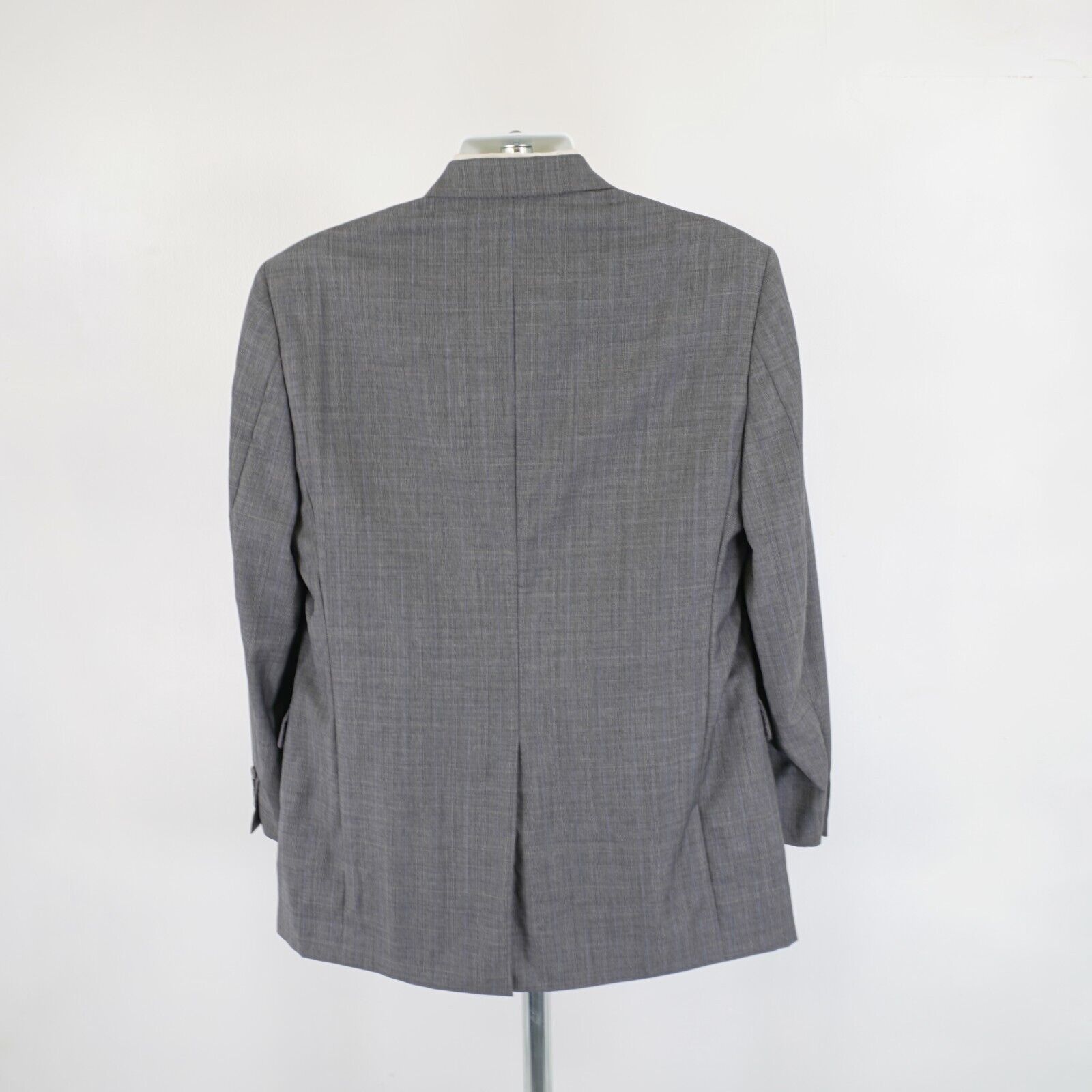 Hart Schaffner Marx Hart Schaffner Marx Gold Trumpeter Wool Gray Plaid W/ Blue W Size 42L - 11 Thumbnail