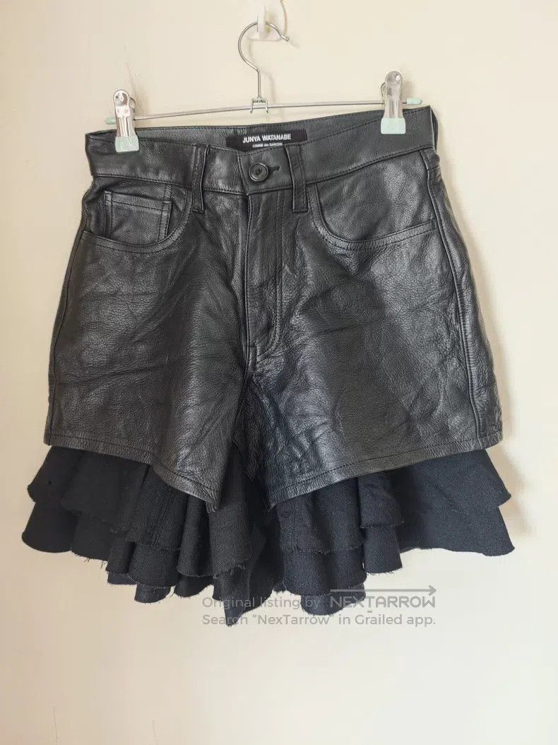 Junya Watanabe Junya Watanabe size XS Leather Patchwork Flared Skirt Size 23" - 1 Thumbnail