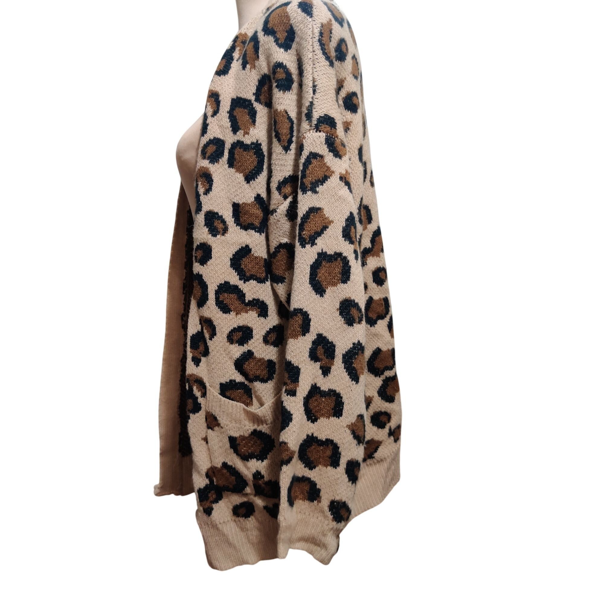 Other Hayden LA Medium Large Leopard Print Open Front Longline Car Size M / US 6-8 / IT 42-44 - 4 Thumbnail