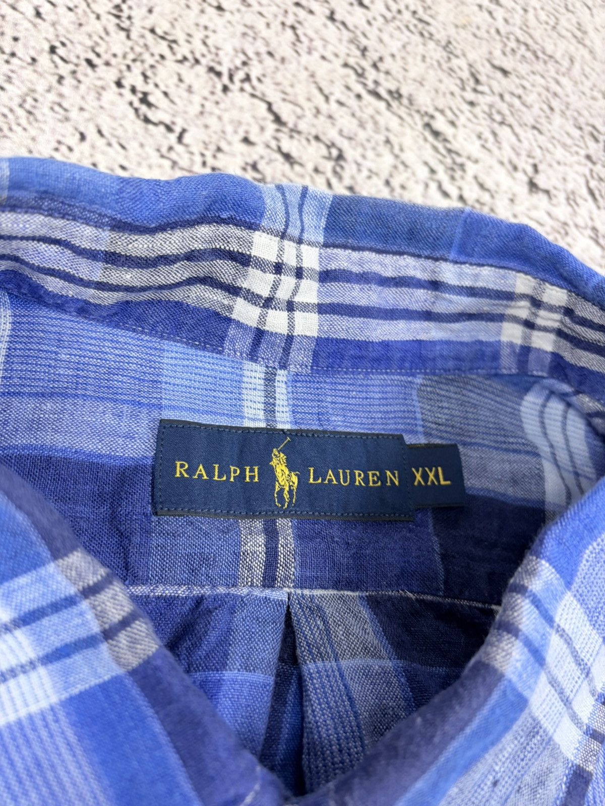 Ralph Lauren Polo Ralph Lauren 100% Linen Plaid Summer Shirt XXL Size US XXL / EU 58 / 5 - 6 Thumbnail