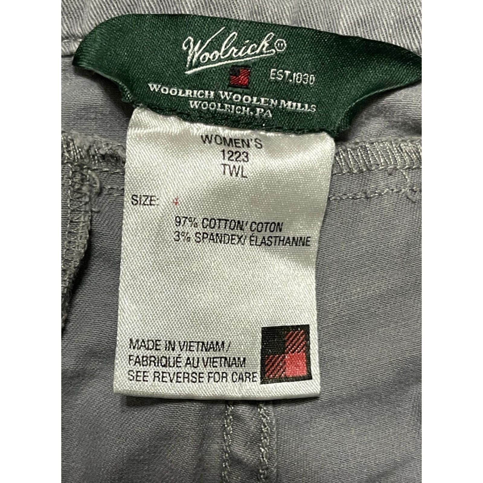 Vintage Woolrich Pants Women's Capri Gray Straight Leg Pockets Size 4 Regular Inseam 19.5 Vintage No Size 27" / US 4 / IT 40 - 7 Thumbnail
