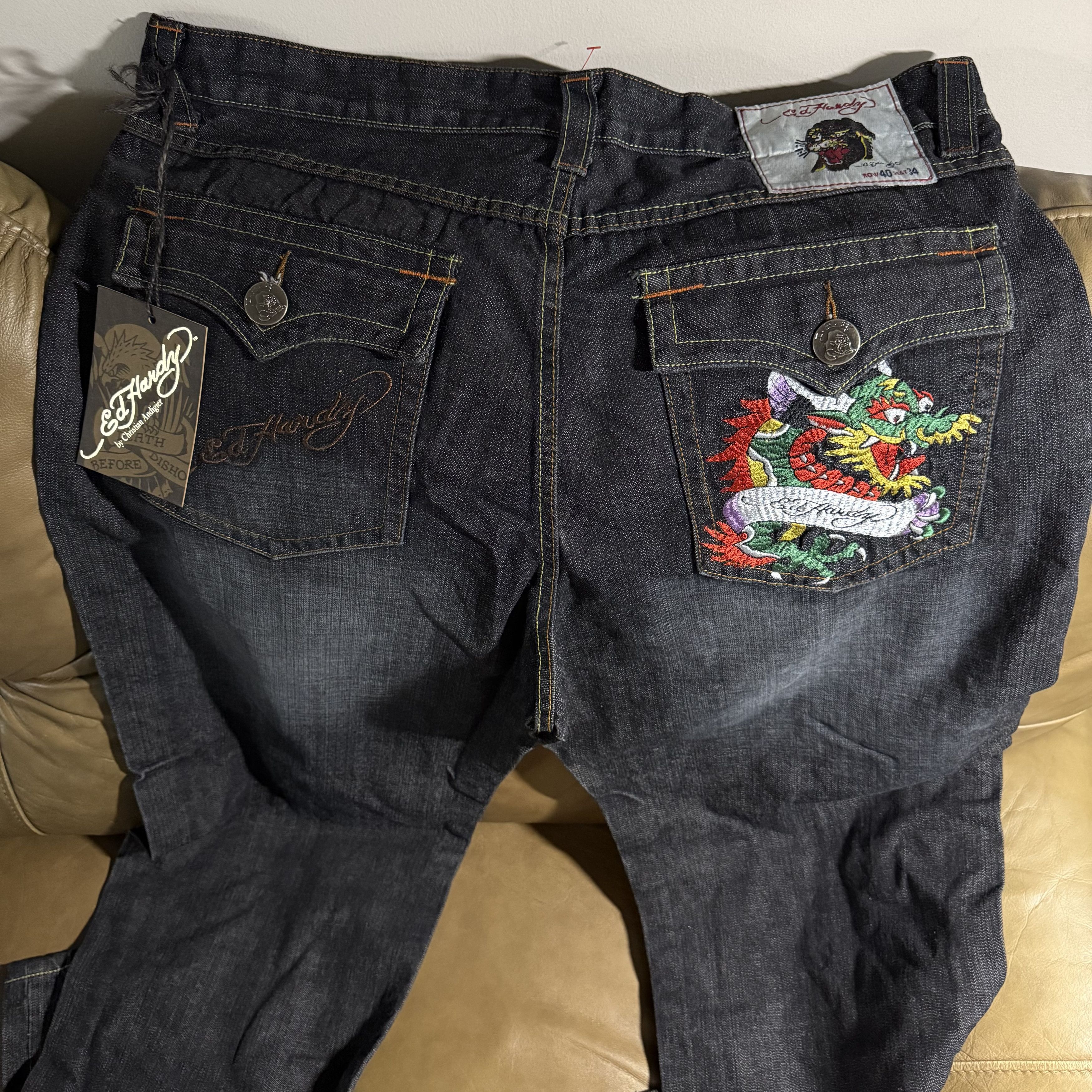 Ed Hardy Ed Hardy Y2K Vintage Jeans NEW 40x34 Size US 40 / EU 56 - 2 Thumbnail