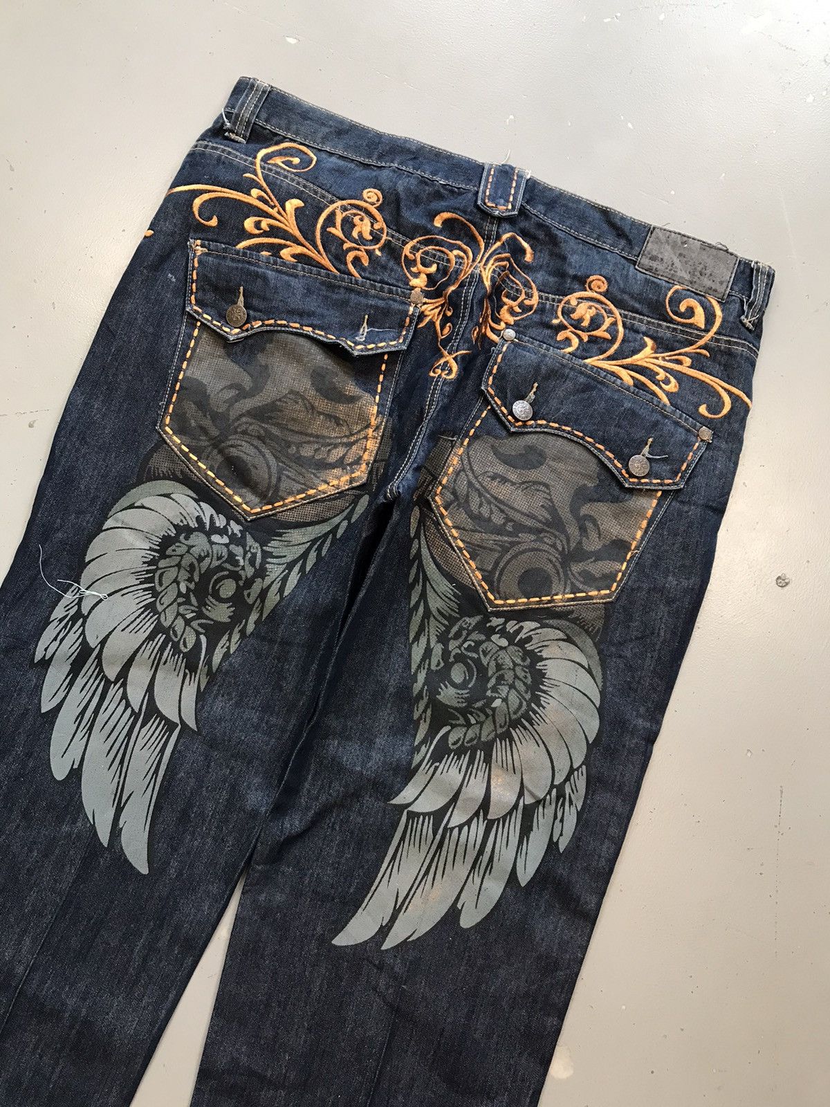Imperious × Vintage Vintage imperious wings printed embroidered denim Size US 42 / EU 58 - 12 Thumbnail