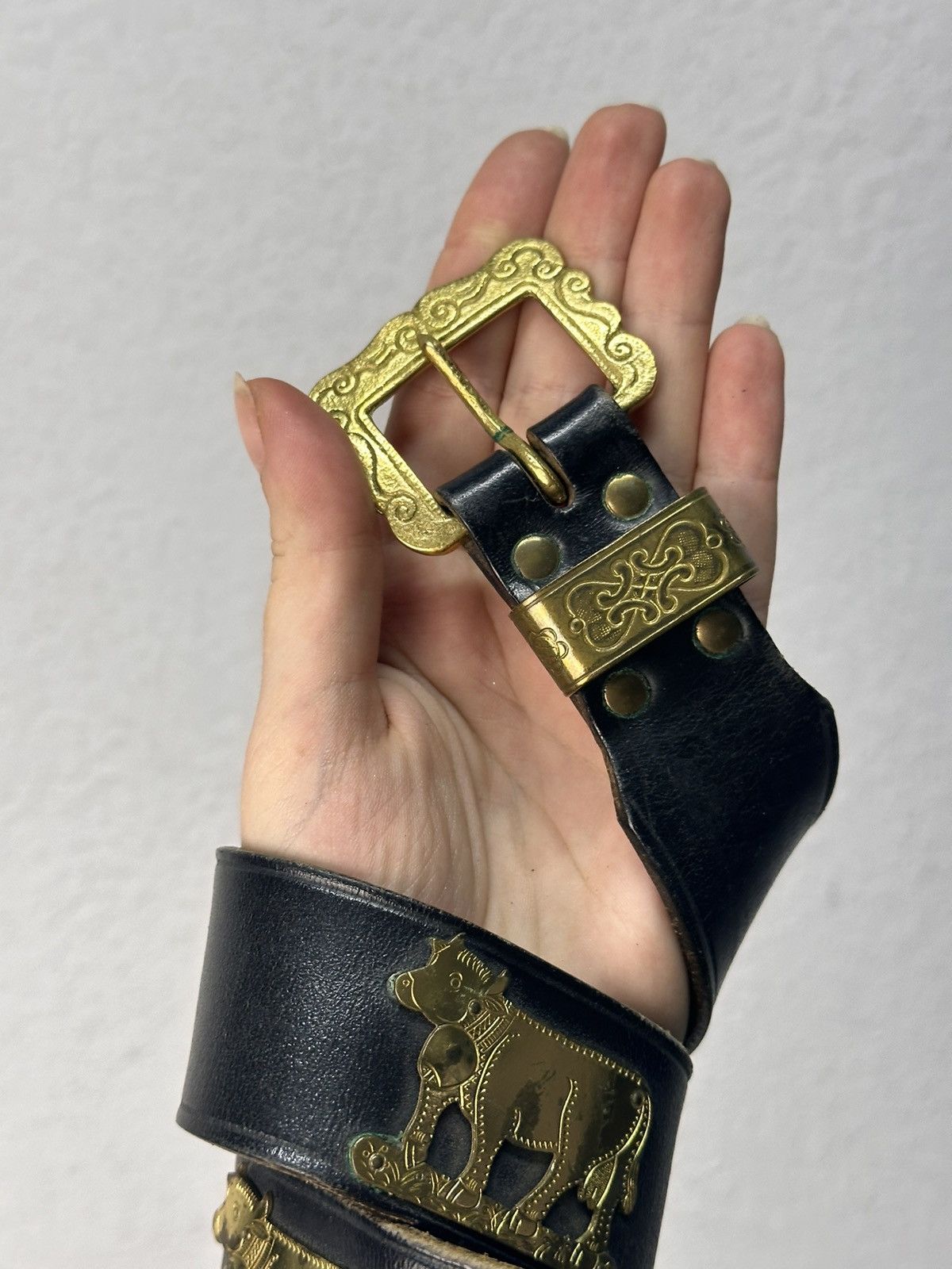 If Six Was Nine Vintage Belt B.B.Simon leather Avantgarde Hysteric Glamour Size ONE SIZE - 2 Thumbnail