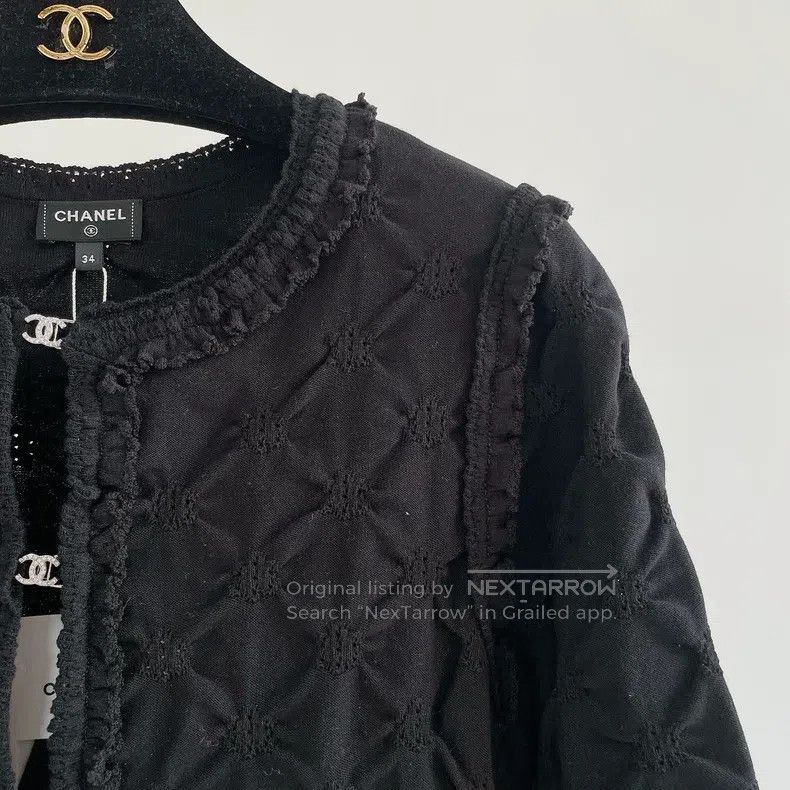 Chanel Chanel Black knitted cardigan coat Size XXS / US 00 / IT 34 - 3 Thumbnail