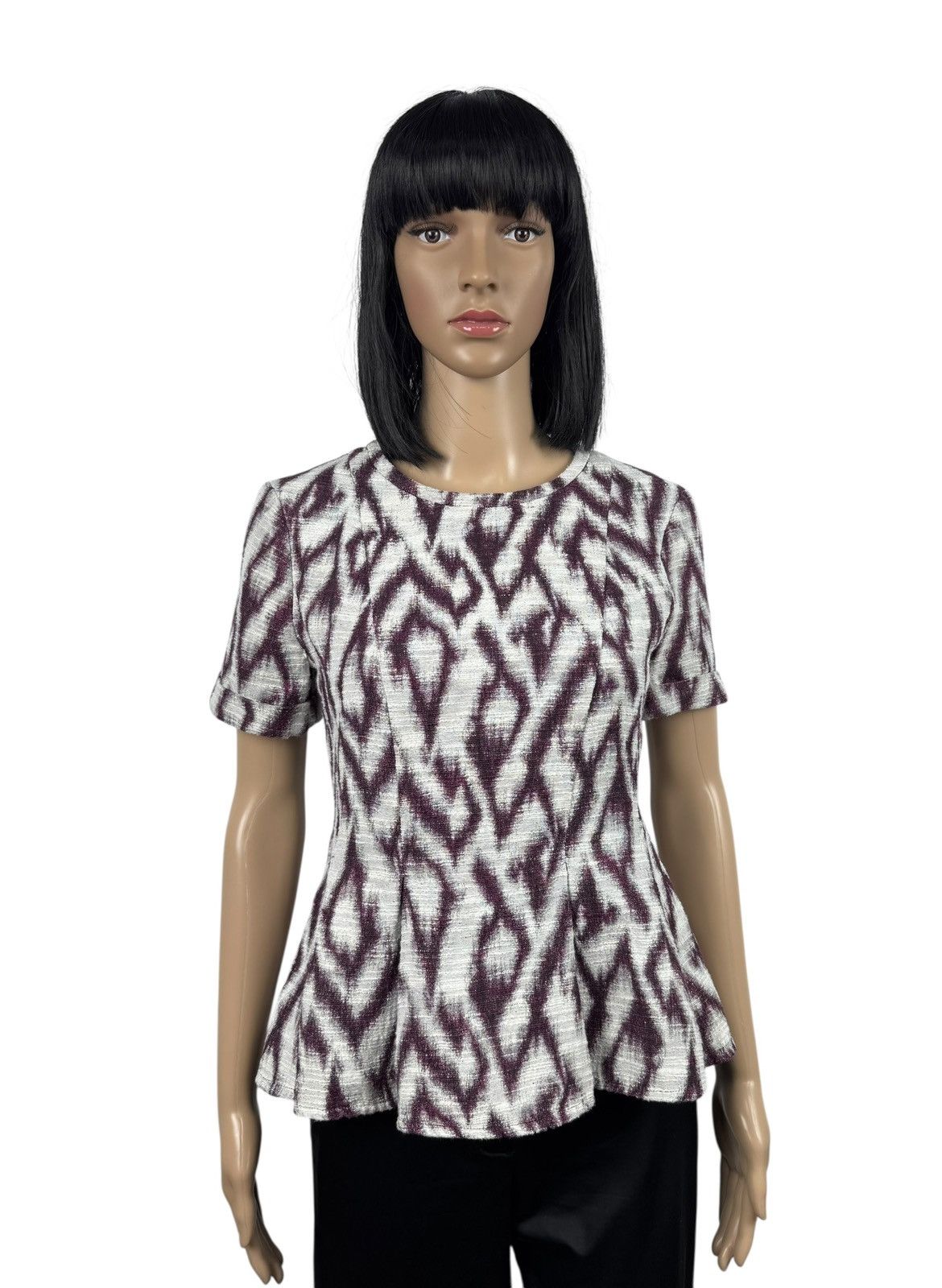 ba&sh Ba&sh Peplum Style Aldo Blouse Jacquard Top size 0 Size XS / US 0-2 / IT 36-38 - 1 Thumbnail