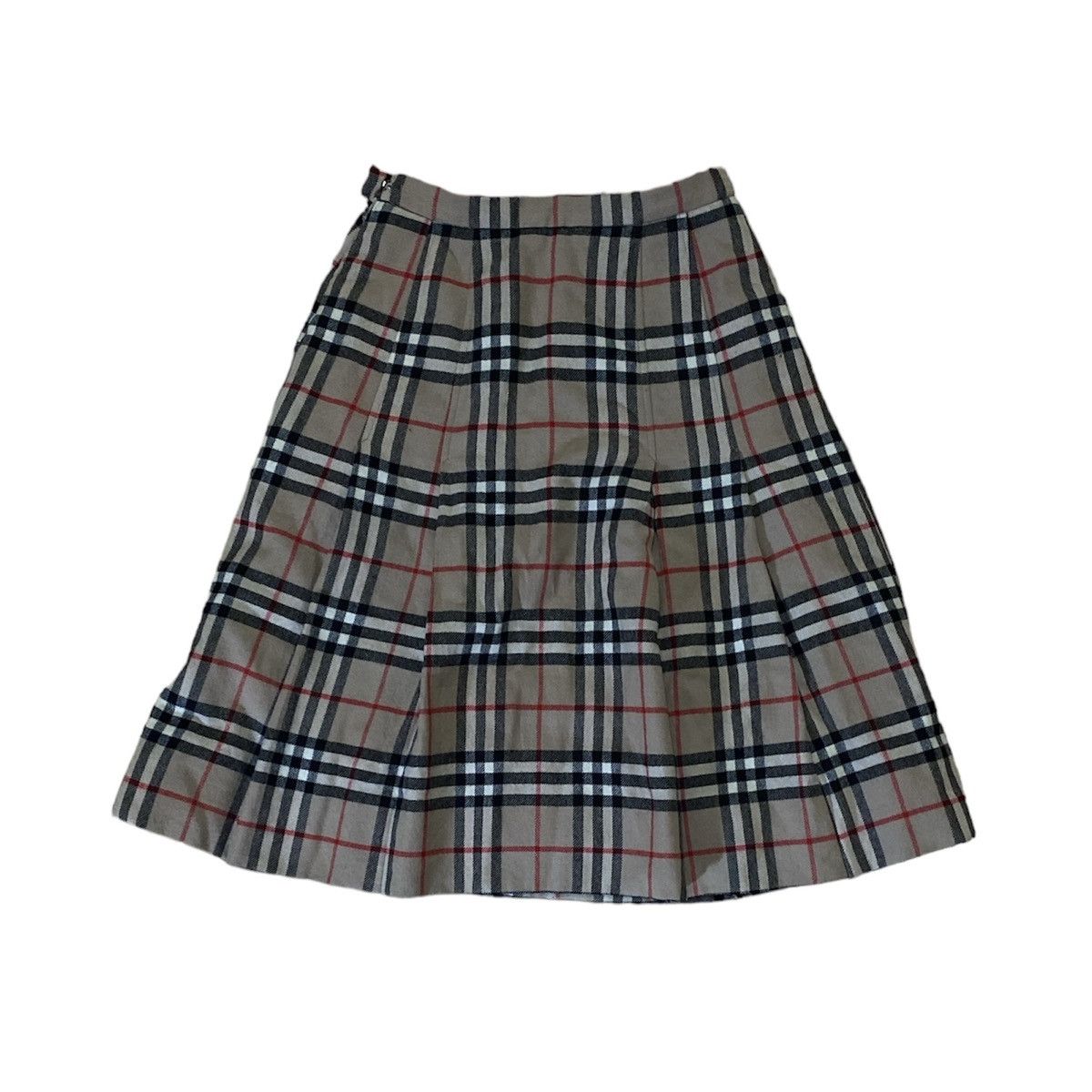 Burberry × Vintage Vintage 70s-80s Burberrys Nova Check Pleated Skirt Size 24" / US 00 / IT 34 - 3 Thumbnail