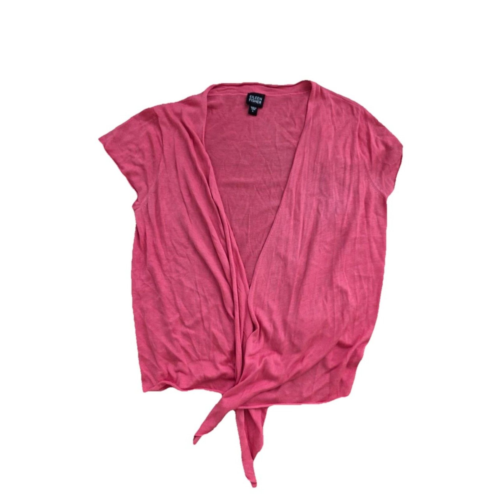 Eileen Fisher Eileen Fisher Sweater Silk Cardigan Shrug Burnt Ora L A00113 Size L / US 10 / IT 46 - 1 Thumbnail