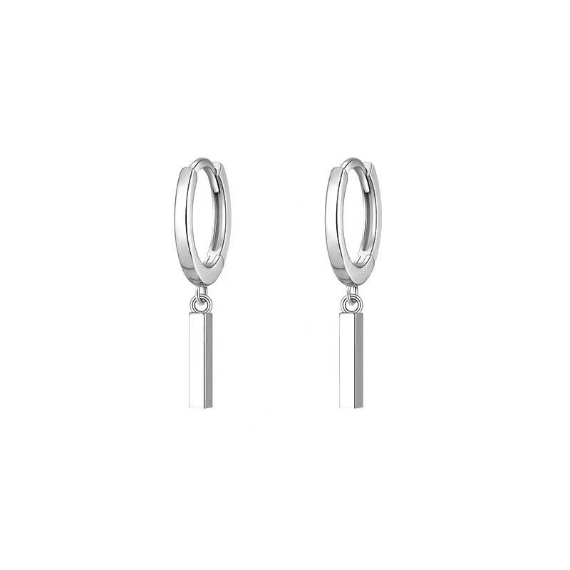 Jewelry × Sterling Silver One pairs Retro Earrings Gothic Punk Chrome Jewelry Spike Size ONE SIZE - 5 Thumbnail