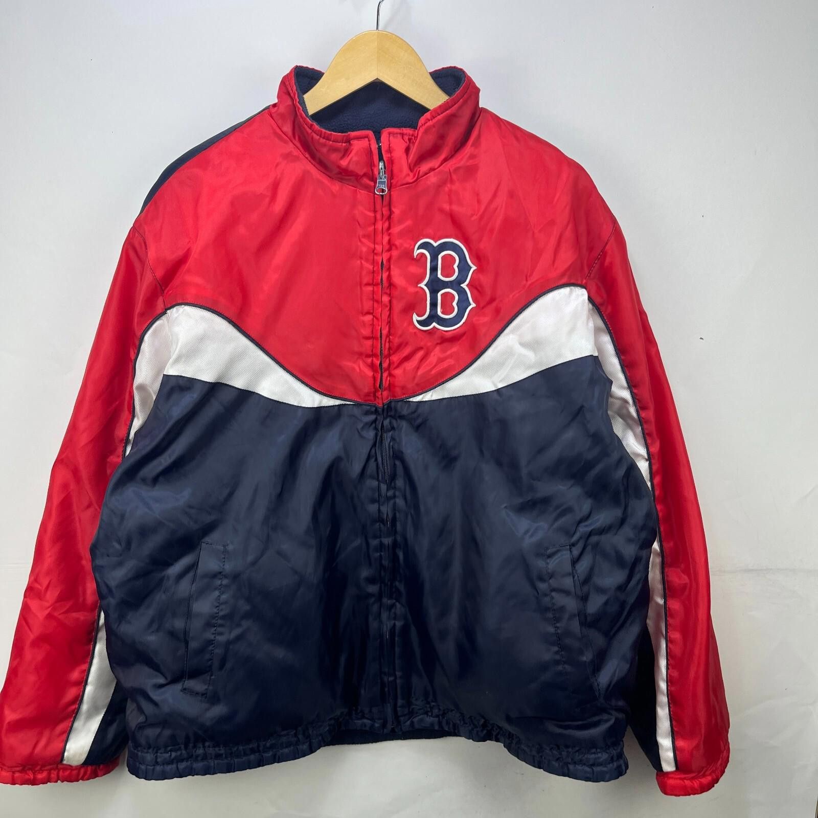 MLB intage Boston Red Sox Reversible Jacket MLB Large Size ONE SIZE - 1 Thumbnail