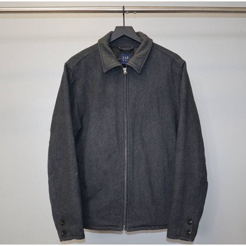 Gap Vintage 90s GAP Wool Bomber Jacket Men’s M Gray Lined Zip Size US M / EU 48-50 / 2 - 1 Thumbnail