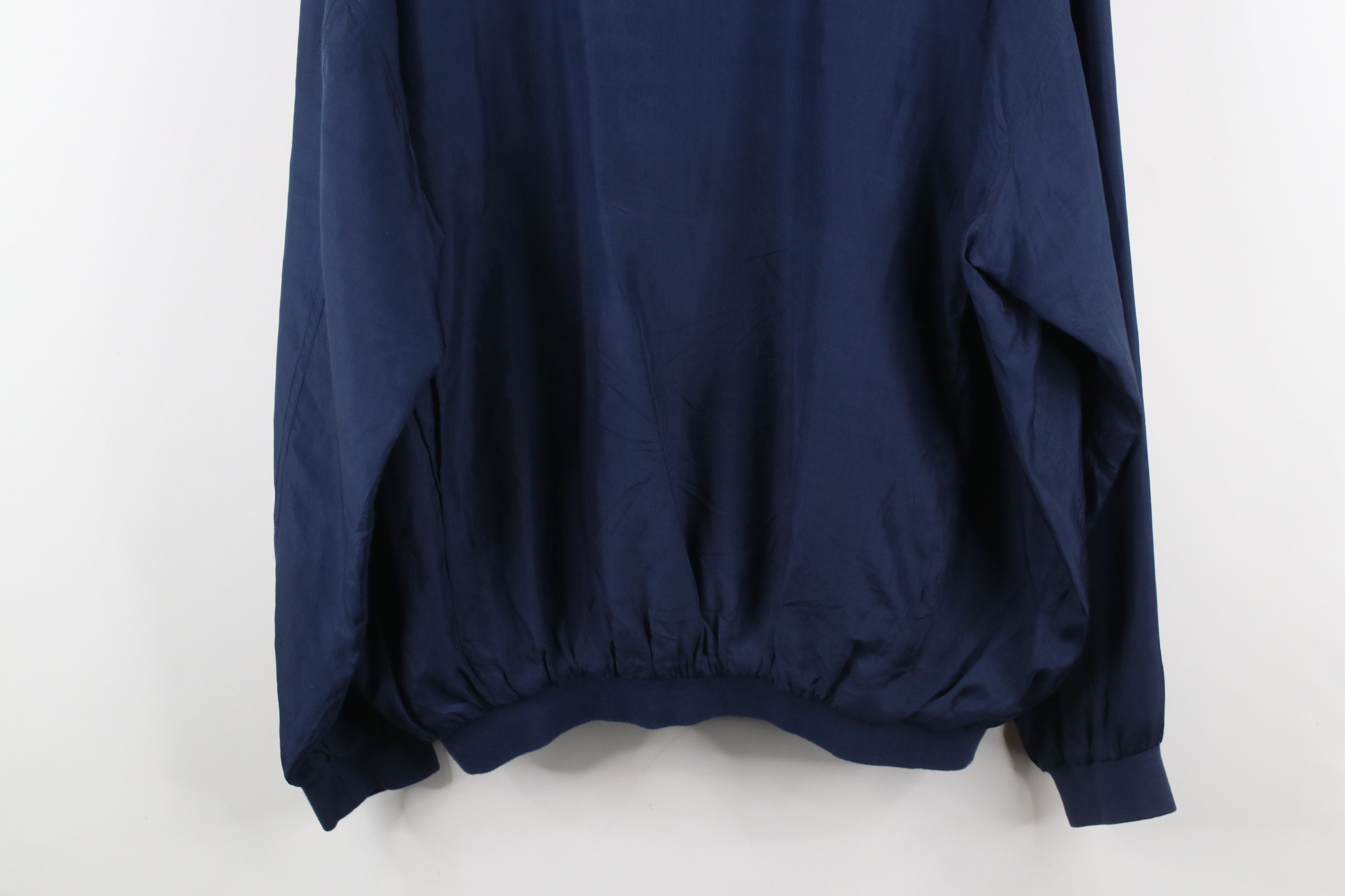 Vintage Vintage 90s Streetwear Silk Full Zip Bomber Jacket Navy Blue Size US L / EU 52-54 / 3 - 15 Thumbnail
