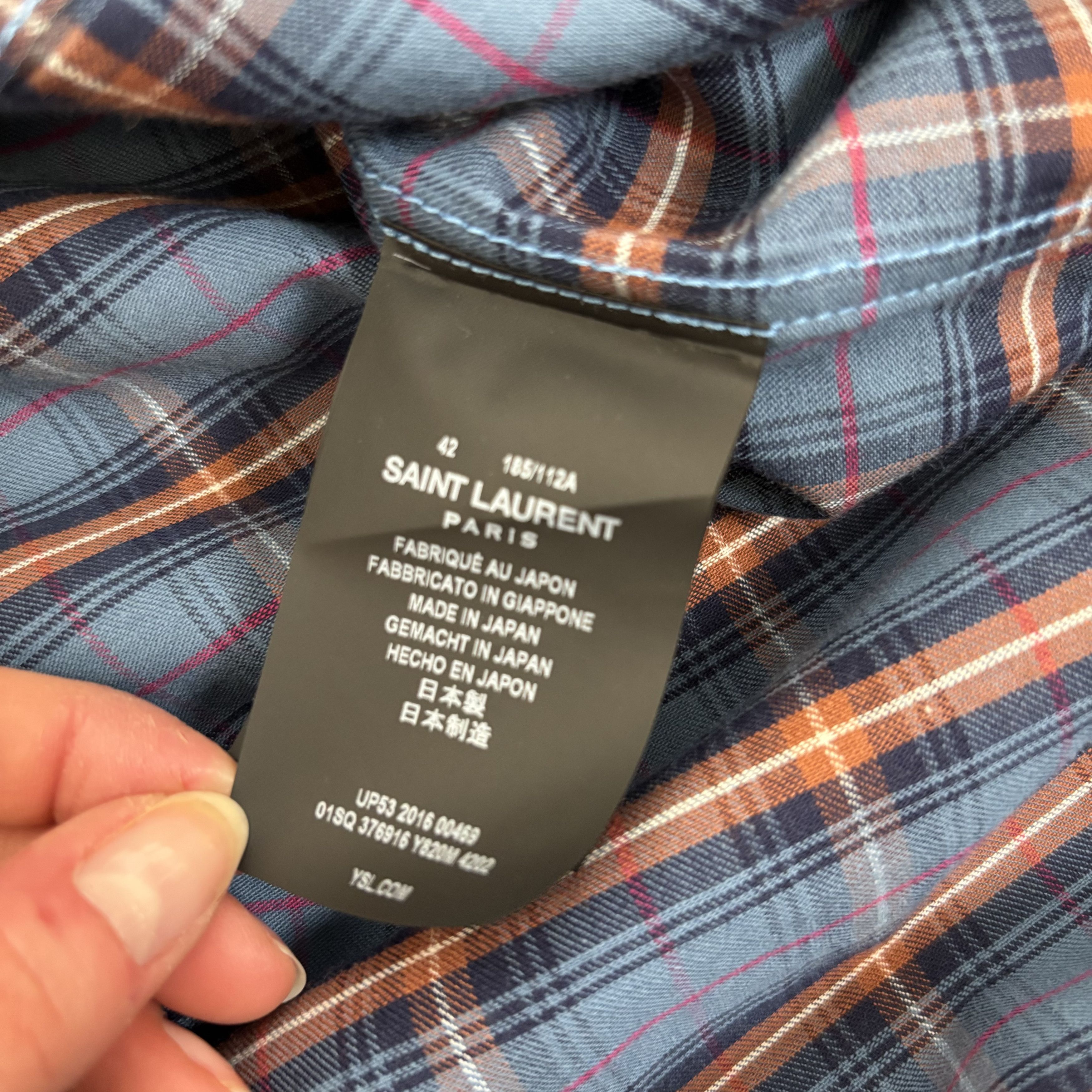 Saint Laurent Paris Saint Laurent Checkered Shirt Size US L / EU 52-54 / 3 - 3 Thumbnail