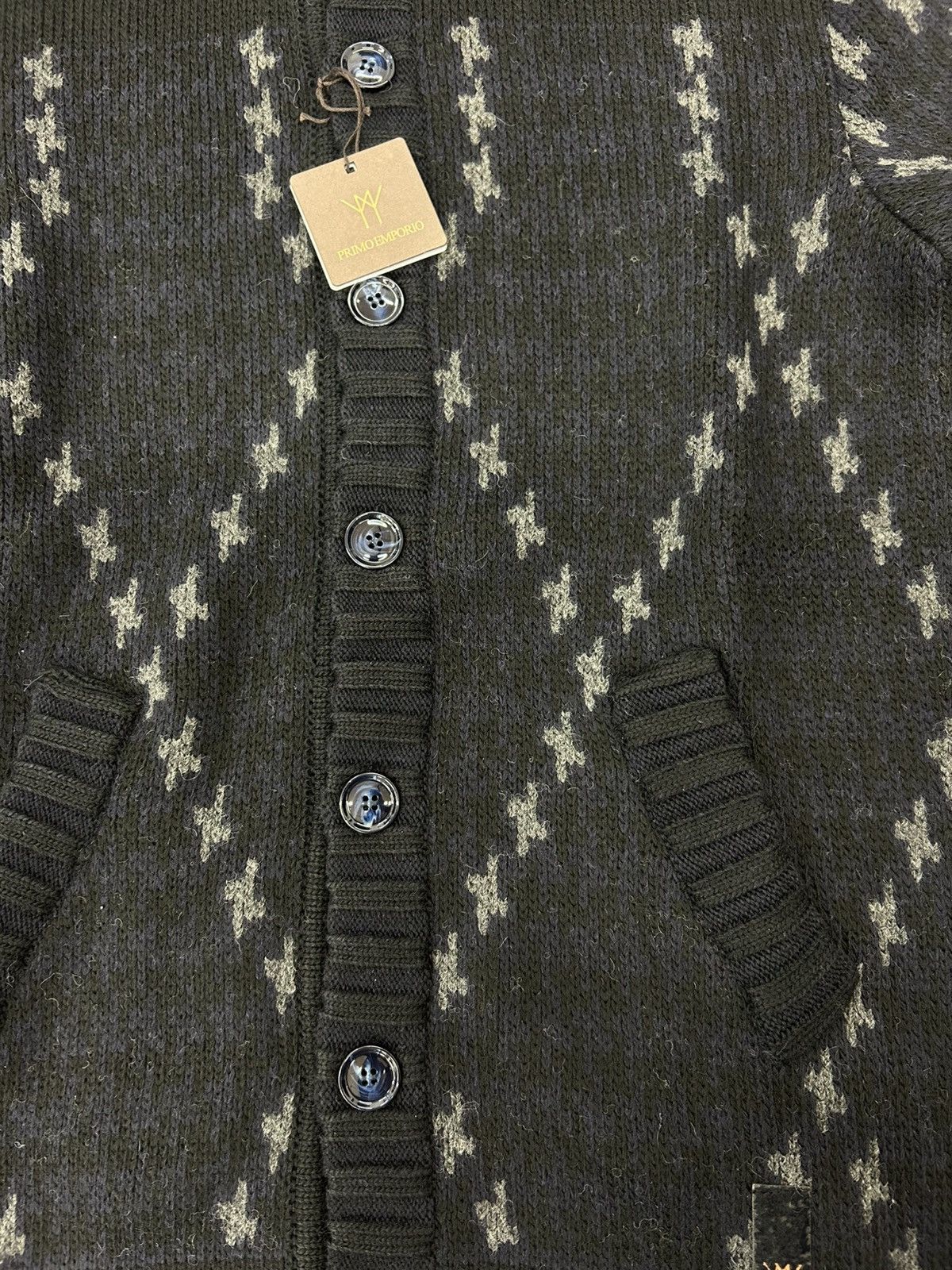 Other NWT Primo Emporio Wool-Blend Cardigan - Navy/Black - XL Size US XL / EU 56 / 4 - 5 Thumbnail
