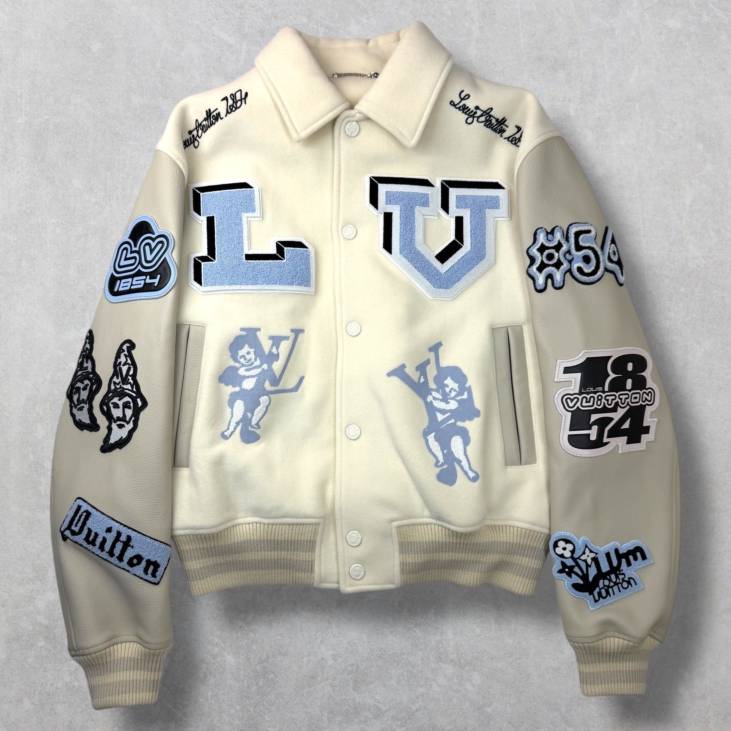 Louis Vuitton Louis Vuitton Bunny Milky White Varsity Jacket 50 (L) Size US L / EU 52-54 / 3 - 1 Thumbnail