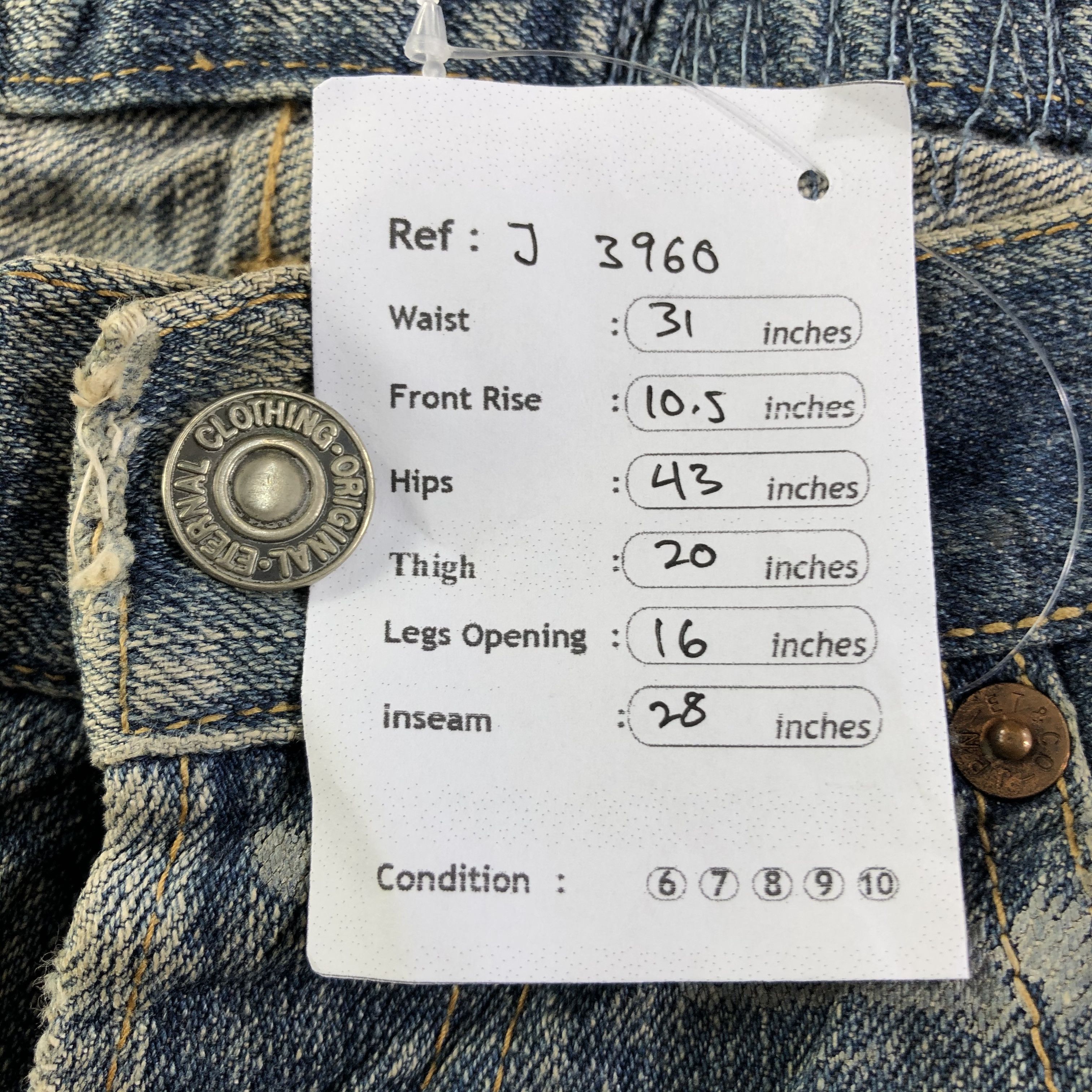Eternal Vintage Eternal Jeans-J3960 Size US 31 - 11 Thumbnail