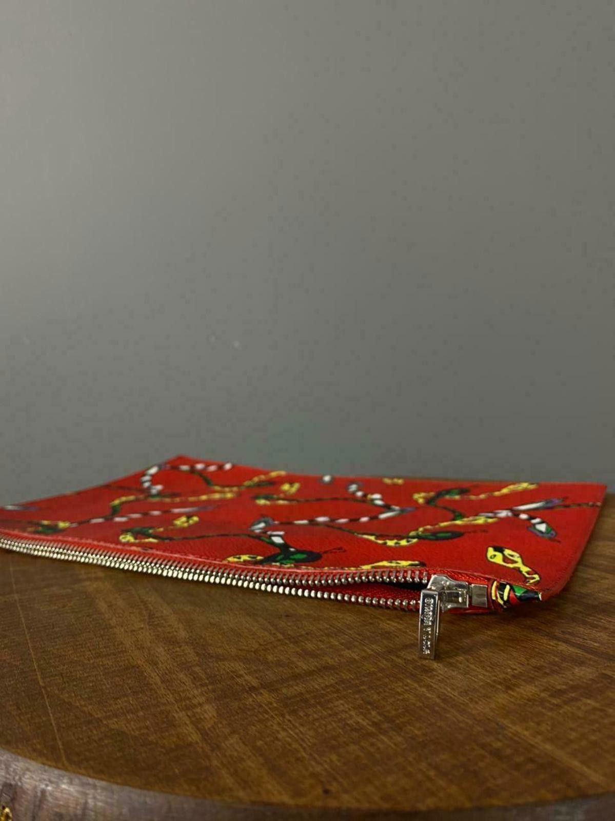 Designer Ladies Bimba Y Lola Red Snakes Print Clutch Bag Size ONE SIZE - 6 Thumbnail