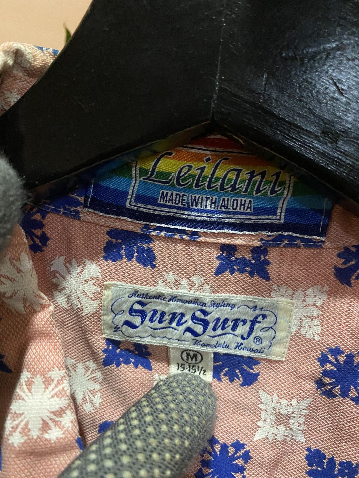 Sun Surf Sun Surf Leilani Hawaiian Aloha Shirt Pink Blue Floral Check Size US M / EU 48-50 / 2 - 6 Thumbnail