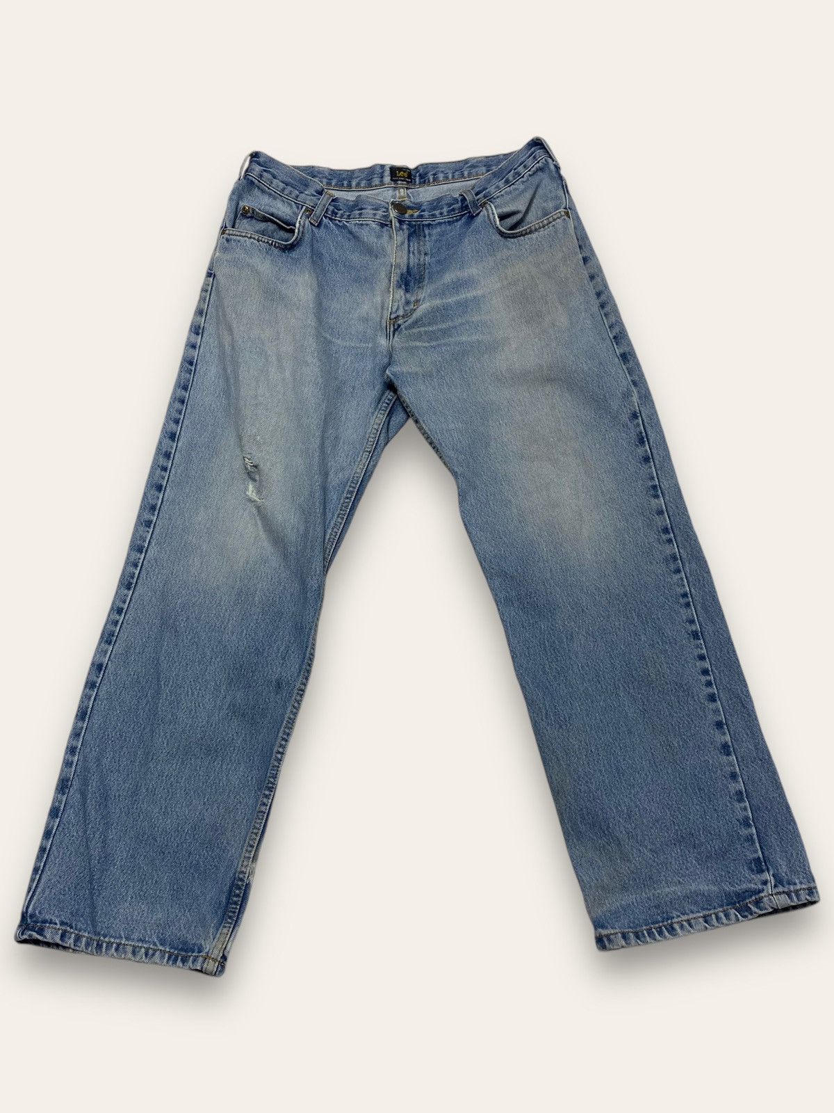 Jean Vintage LEE Light Washed Denim Jeans Wide Baggy Size US 36 / EU 52 - 1 Thumbnail