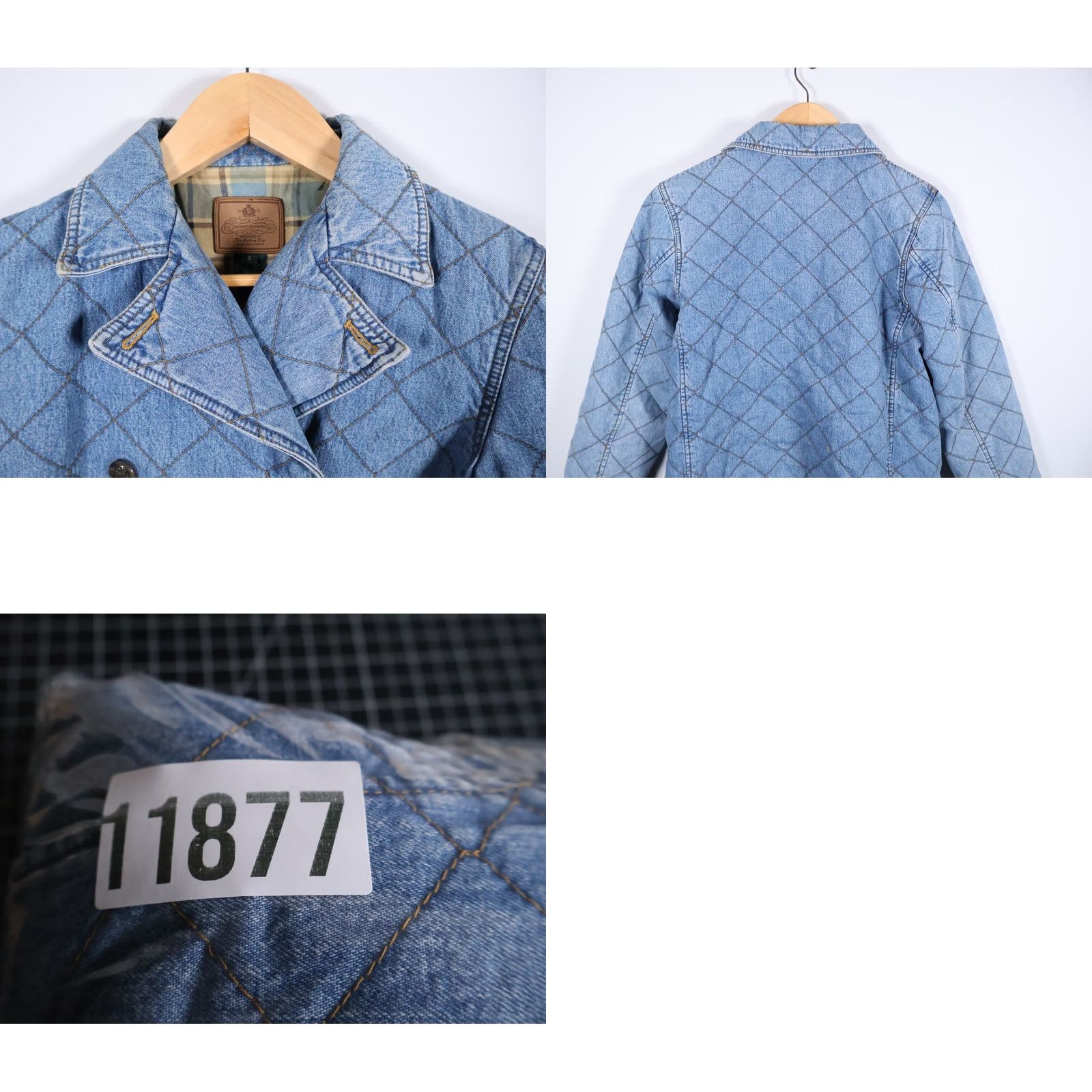 Vintage Lauren Jeans Co. Polo Ralph Blue Quilted Double Breasted Peacoat Women's Small Size 28" / US 6 / IT 42 - 11 Thumbnail