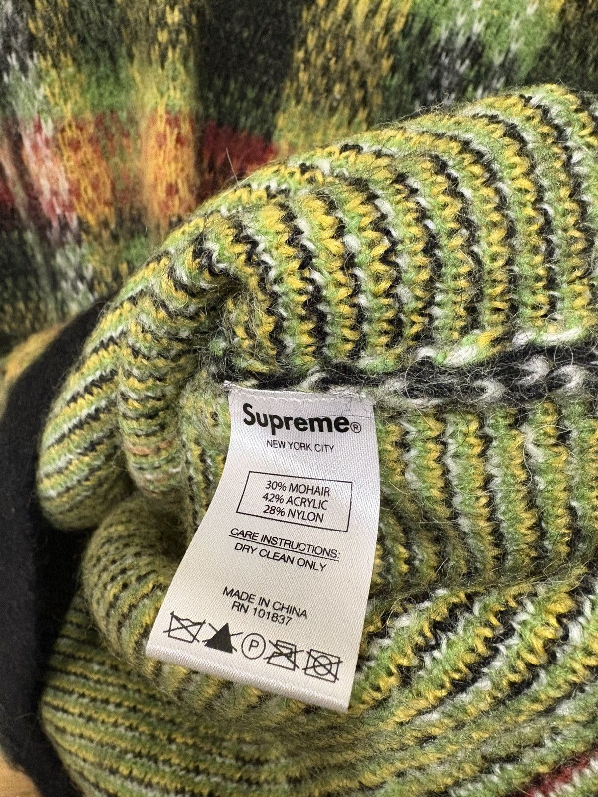 Supreme Supreme Mohair Plaid Knit Sweater Size US L / EU 52-54 / 3 - 4 Thumbnail
