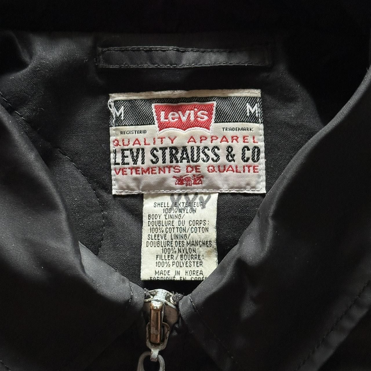 Levi's vintage 90s levis black flight bomber jacket Size US L / EU 52-54 / 3 - 5 Thumbnail