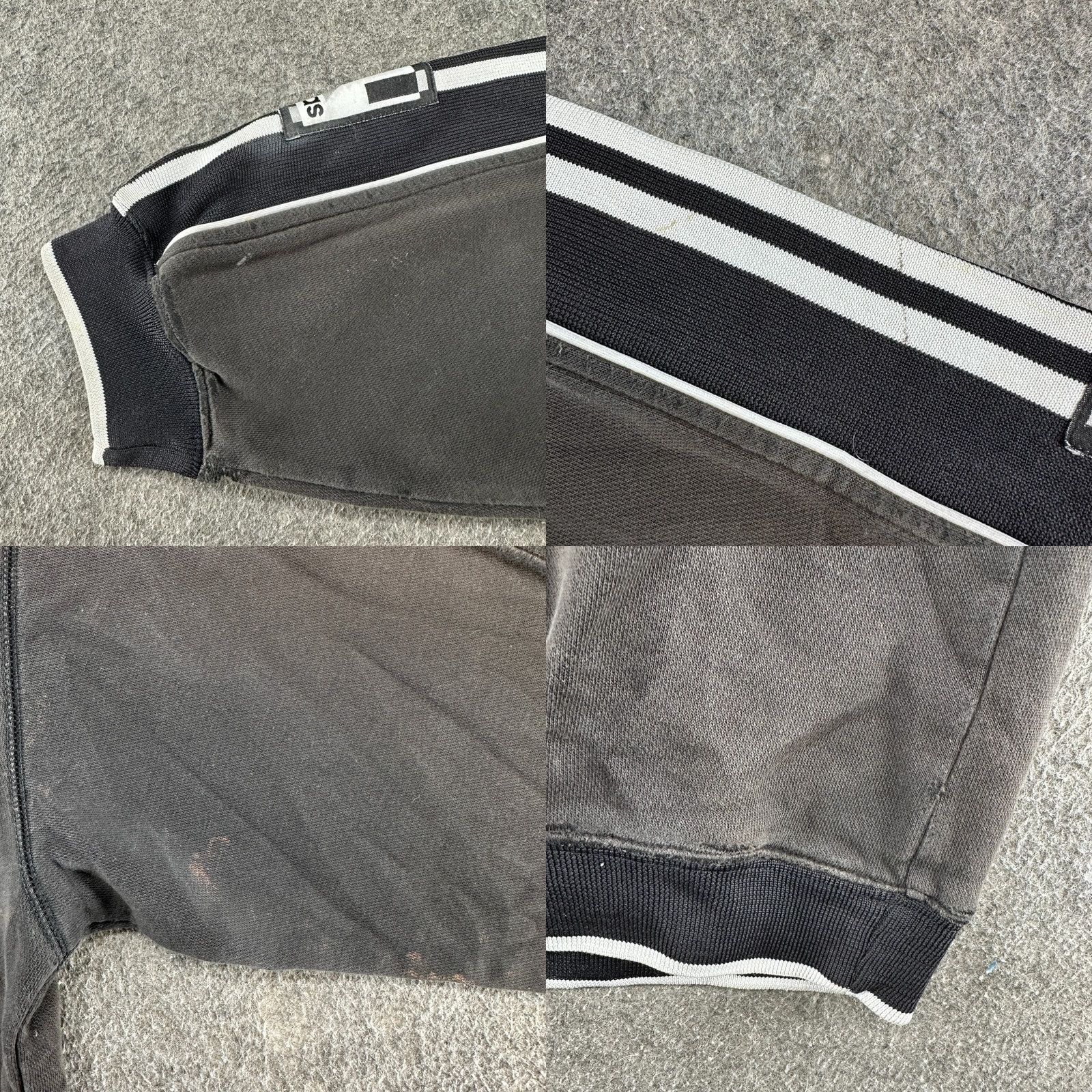 Adidas VINTAGE adidas Hoodie Mens L Black Pullover Stripe Distressed Sun Faded 90s Size US L / EU 52-54 / 3 - 8 Thumbnail