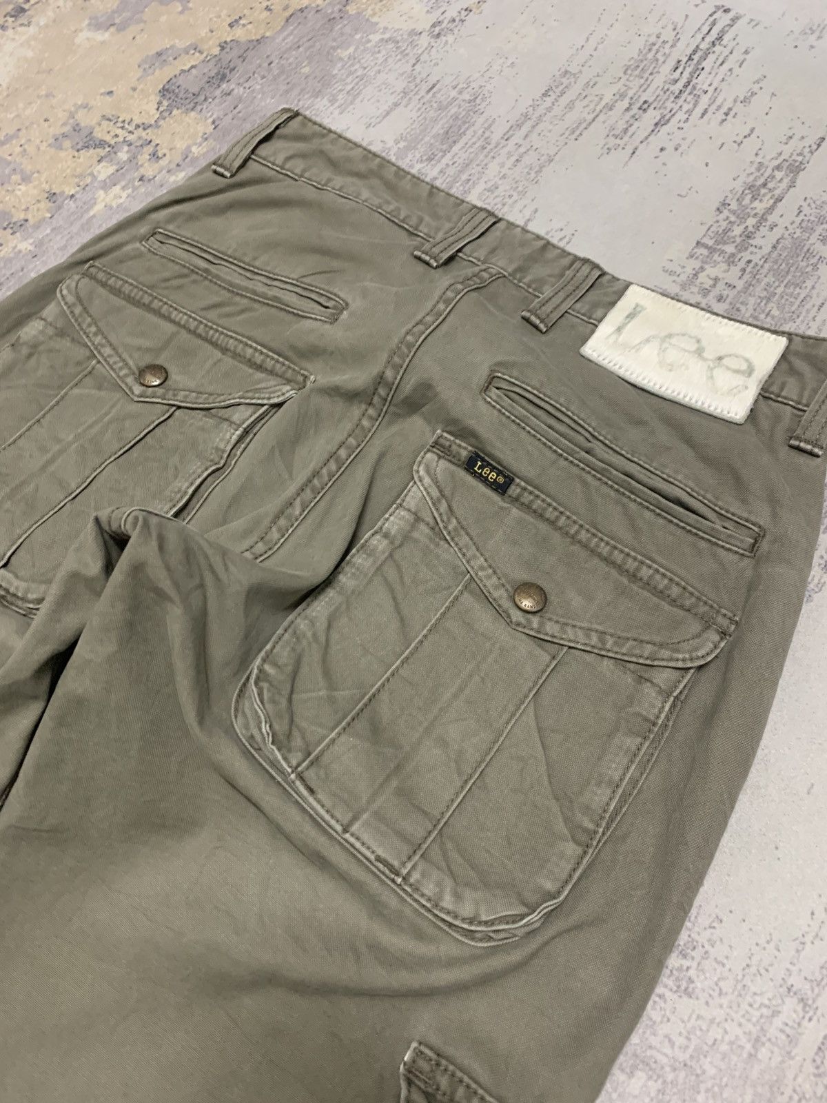 Lee VTG Lee 3D Zipper Pocket Cargo Pants Tactical Olive W29 Size US 29 - 15 Thumbnail