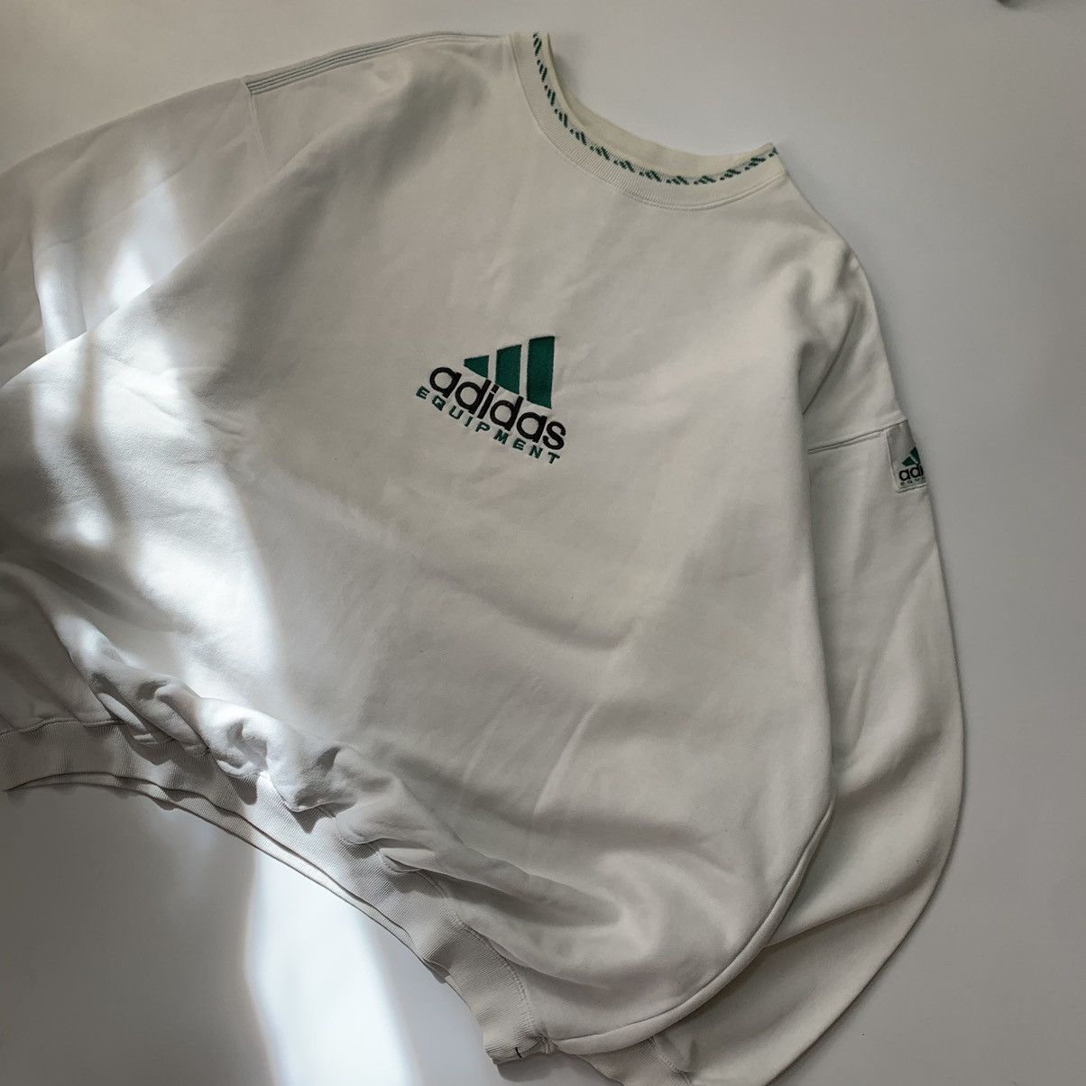 Equipment Adidas Equipment Vintage Sweatshirt Crewneck 90s Big Logo Size US L / EU 52-54 / 3 - 3 Thumbnail