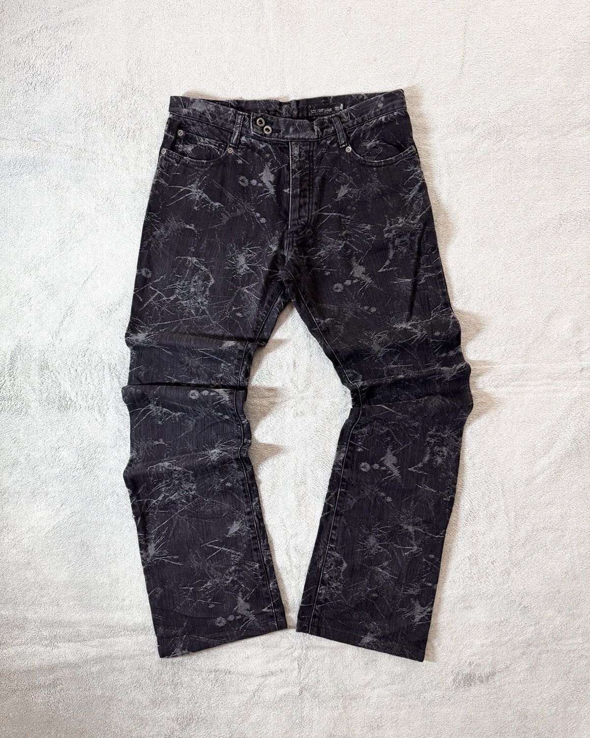 Other Printed Flared Denim Jeans Size US 30 / EU 46 - 1 Thumbnail