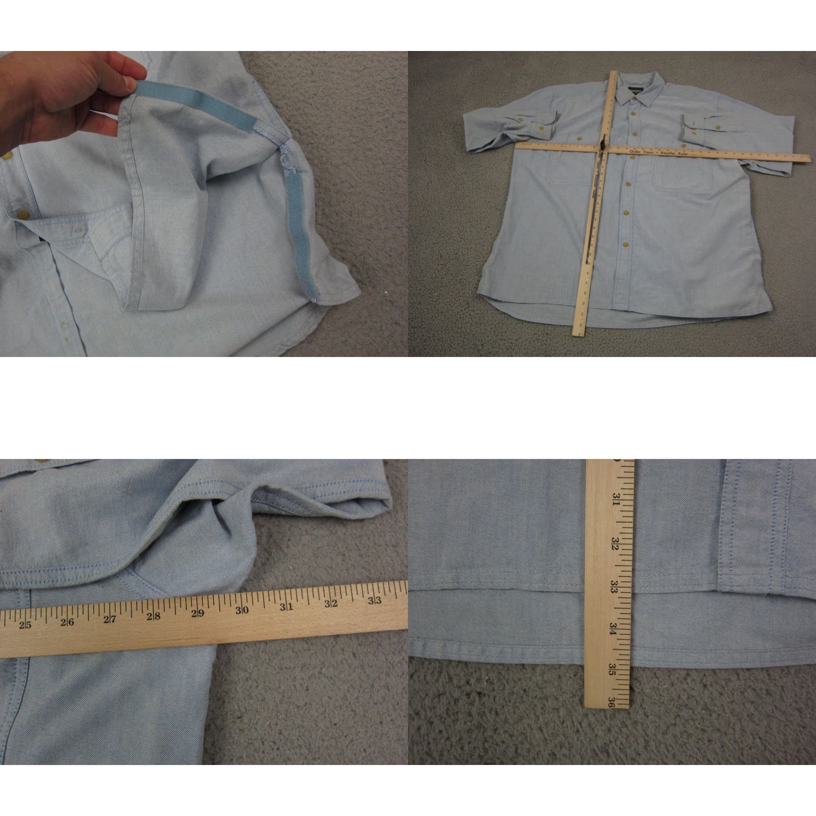 Vintage VINTAGE Woolrich Shirt Mens 2XL Blue Chambray Cotton Button-Up 2XL Casual Workwear Western Mens Size US XXL / EU 58 / 5 - 8 Thumbnail