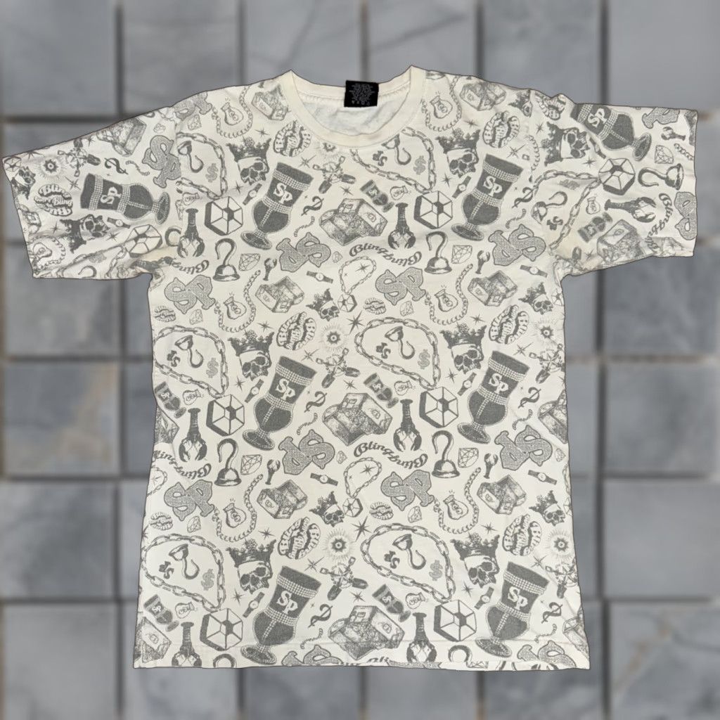 Southpole VINTAGE Southpole All Over Print T-Shirt XL Men White Size US XL / EU 56 / 4 - 1 Thumbnail