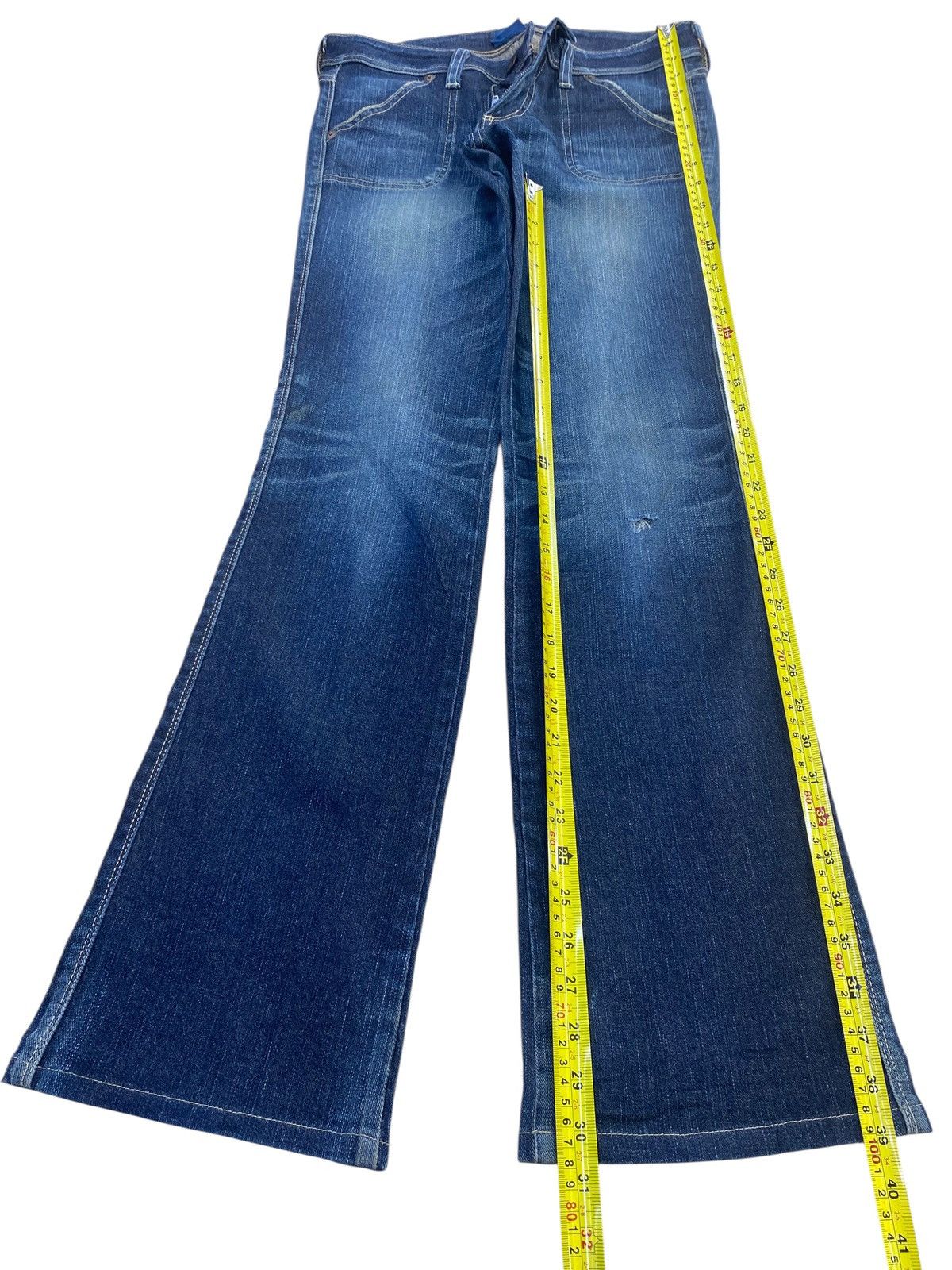 Edwin Edwin X Something Dark Faded Wash Style Flare Jeans Size US 30 / EU 46 - 6 Thumbnail