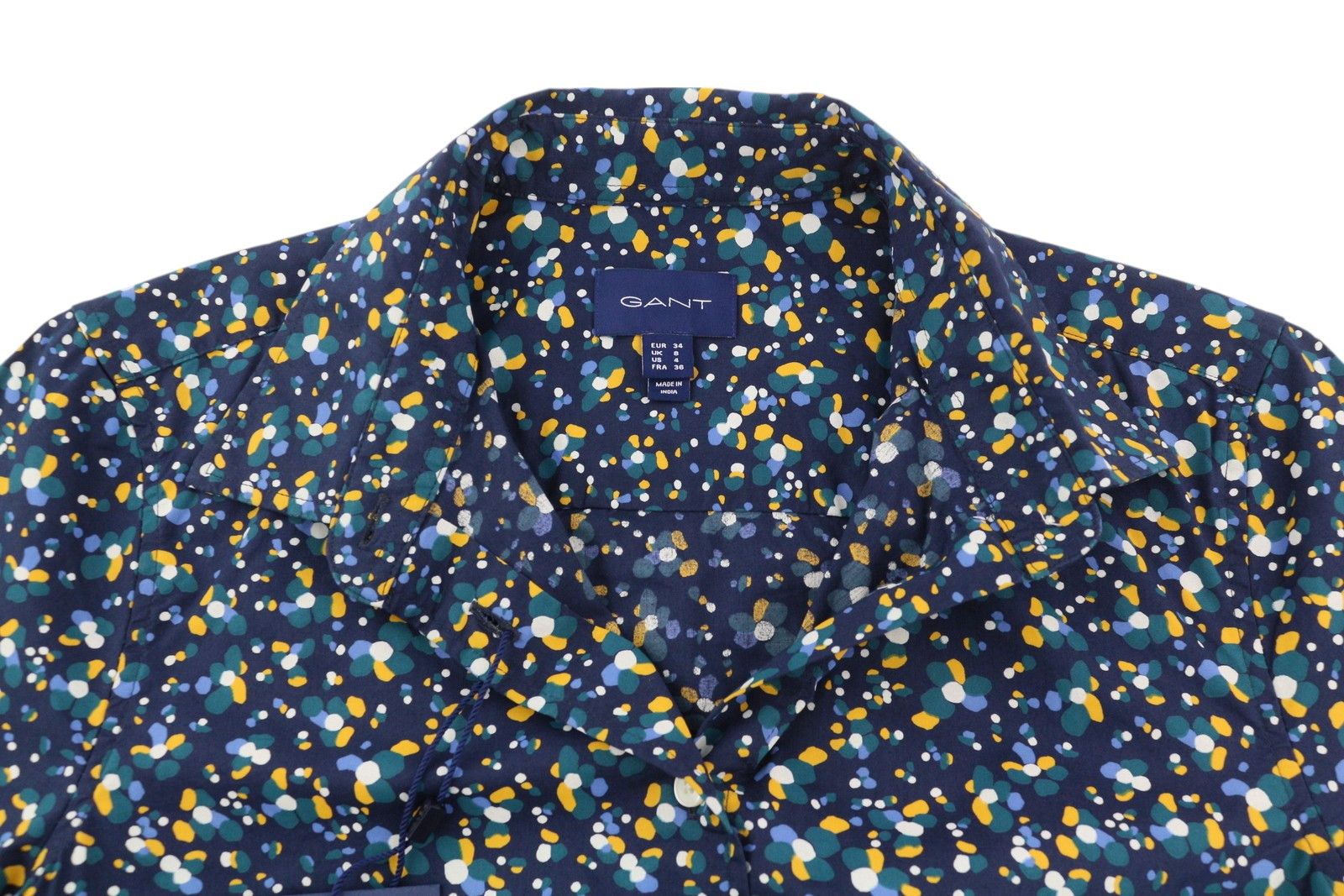 Gant LURE FLORAL EU34 Blue Colourful Button-Up Shirt 85148 Size XS / US 0-2 / IT 36-38 - 4 Thumbnail