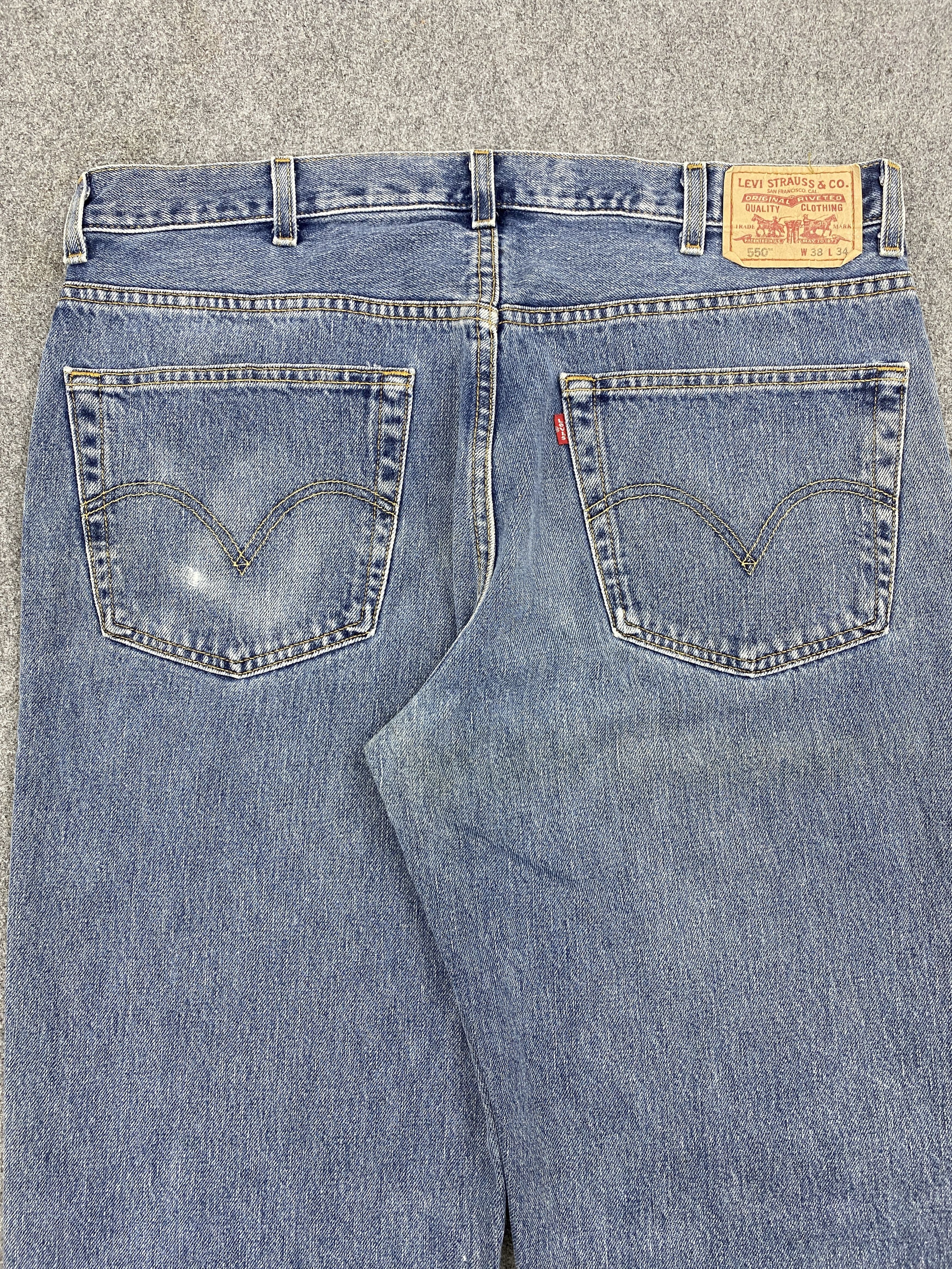 Levi's × Vintage Vintage Levis 550 Blue Denim Jeans Size US 39 - 4 Thumbnail