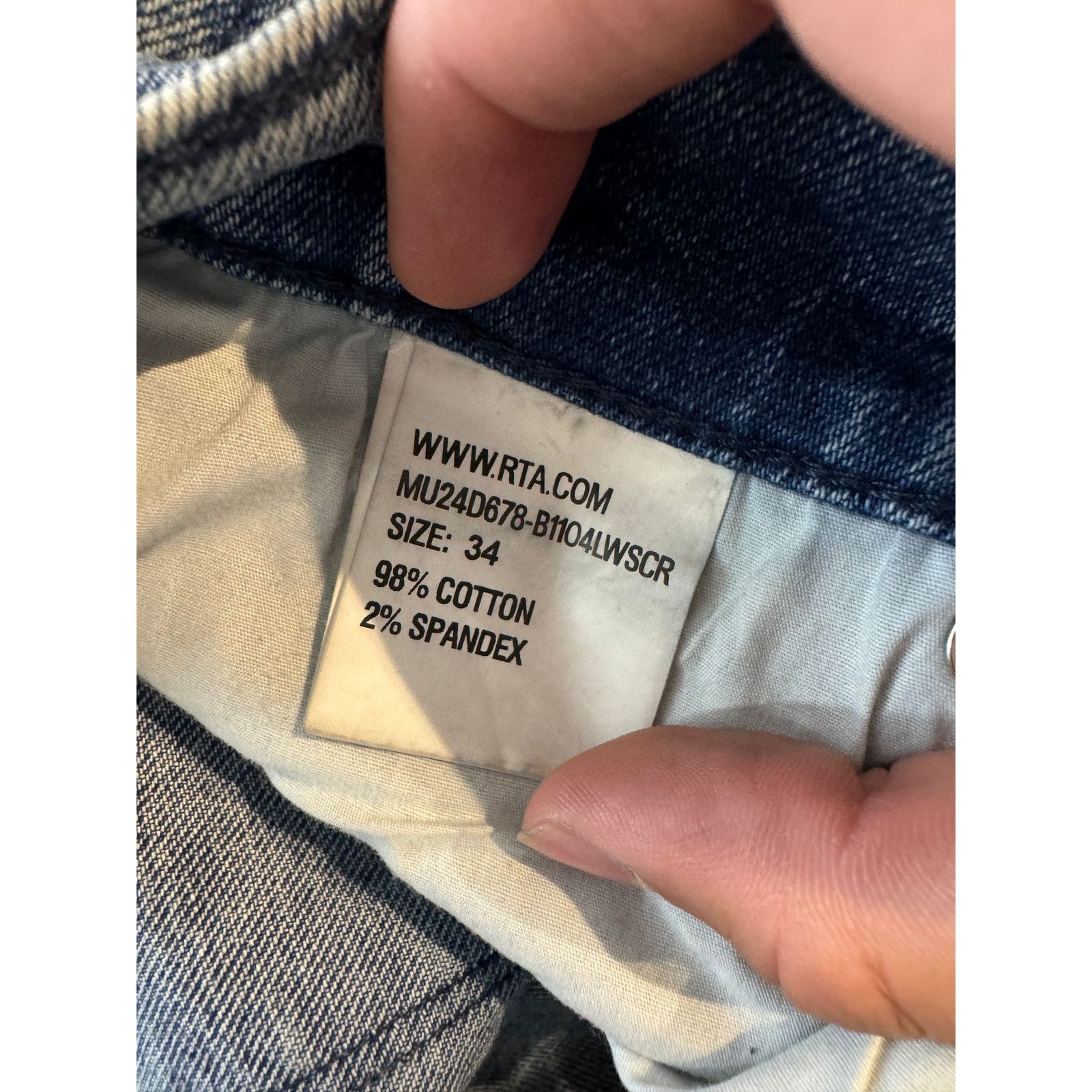 Rta RTA Jeans Blue Distressed Used 34 Size US 34 / EU 50 - 5 Thumbnail